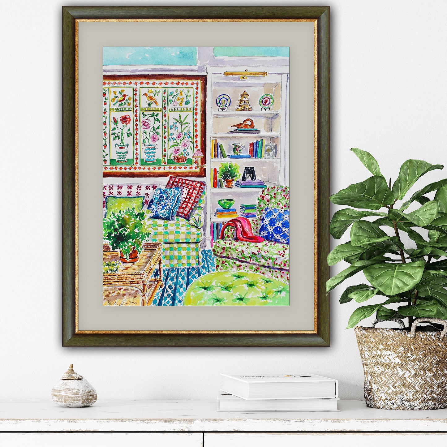 Summer Breeze Original Watercolor And Ink Painting