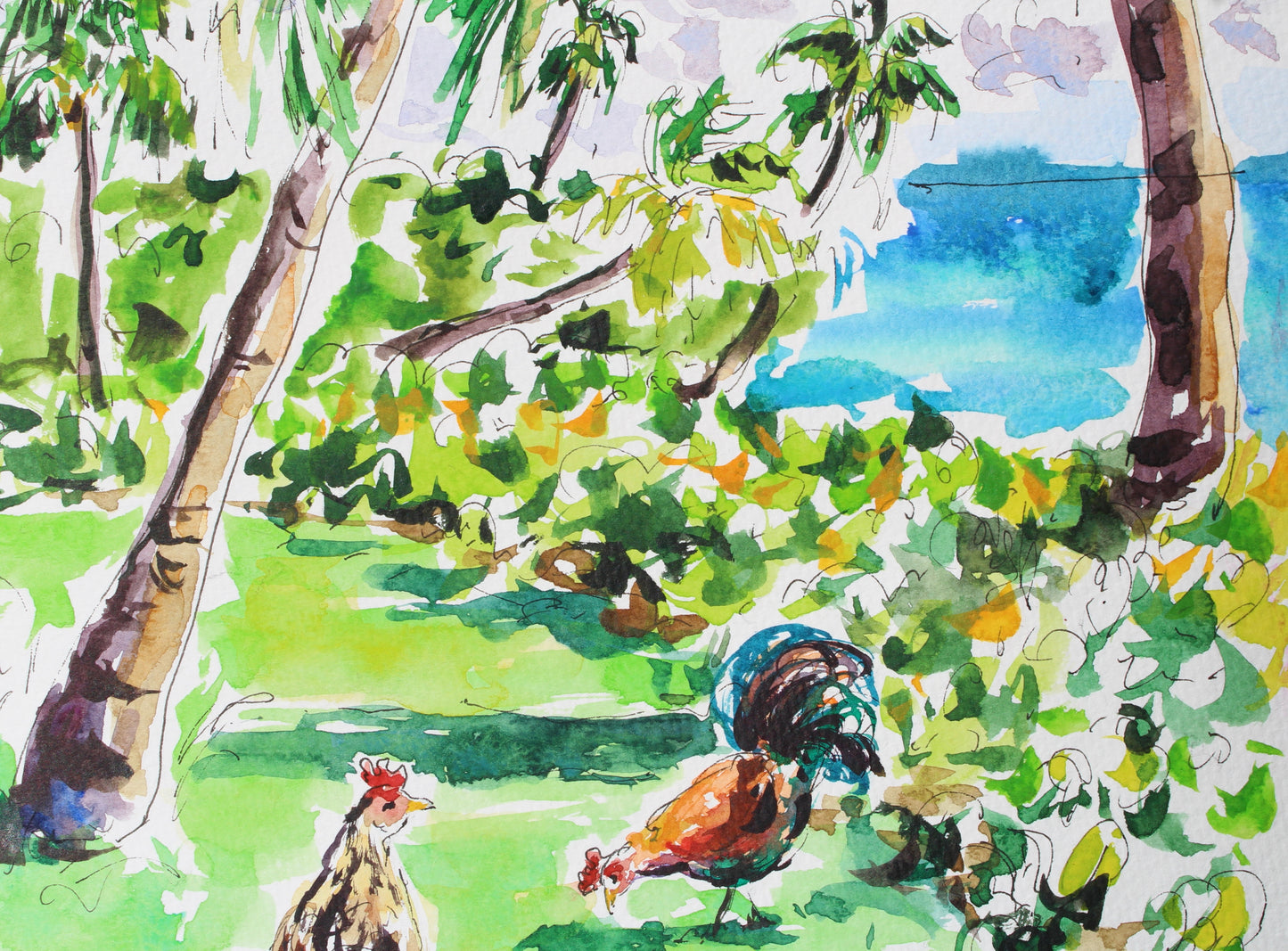 A Chicken Family In Kauai