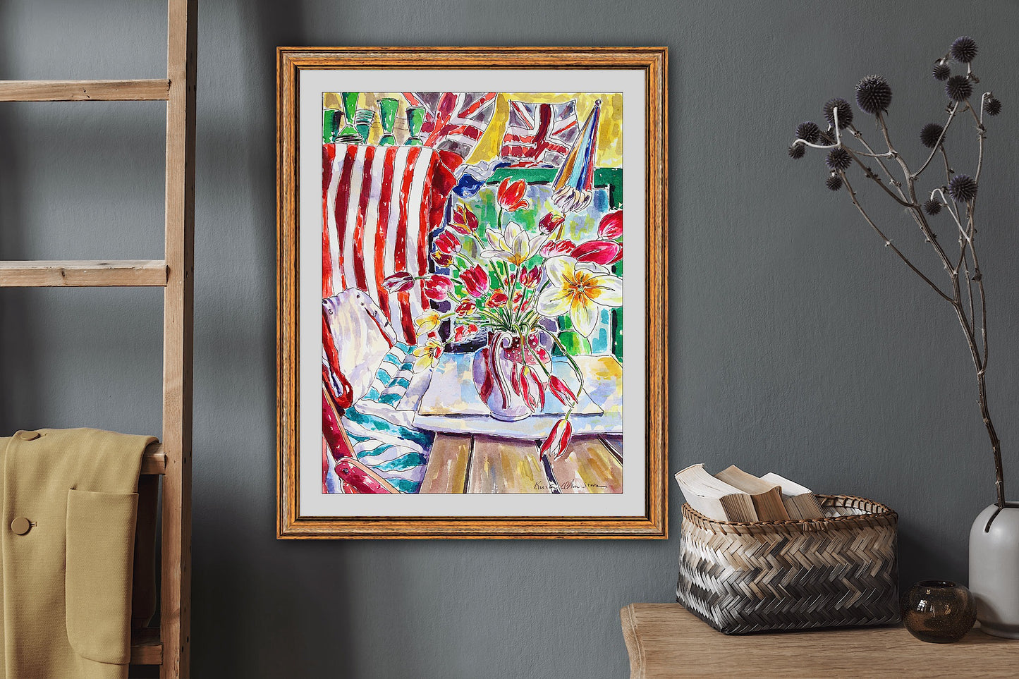 Summer Celebration, An Original Watercolor And Ink Painting