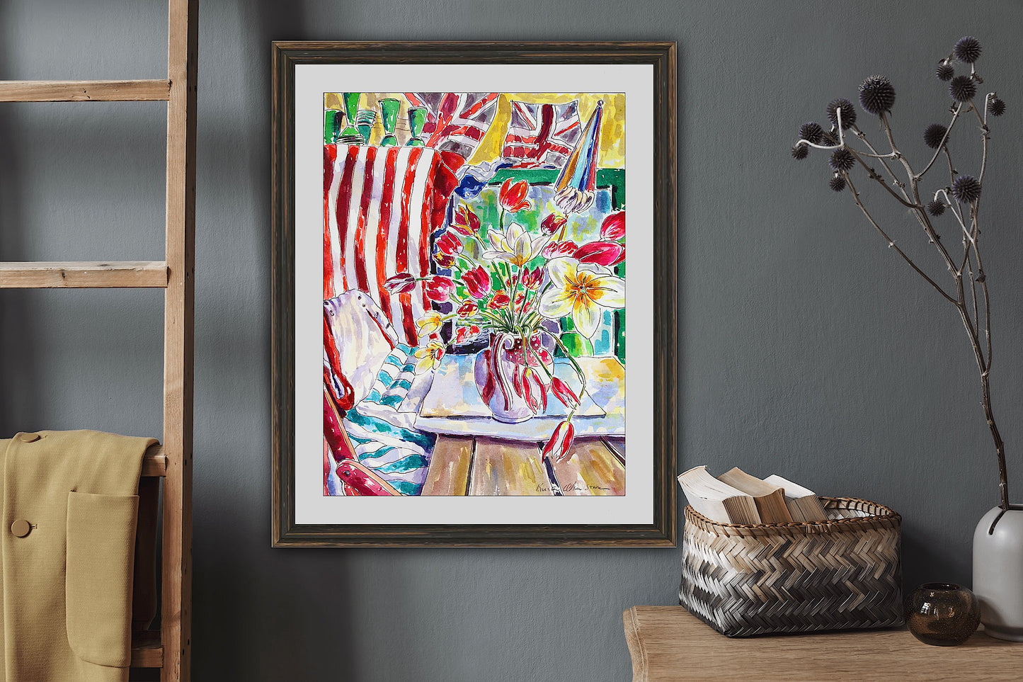 Summer Celebration, An Original Watercolor And Ink Painting