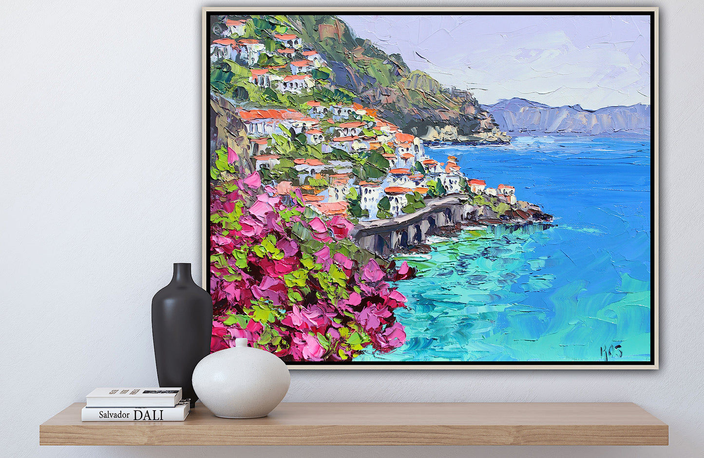 Summer In Amalfi, Original Oil Painting