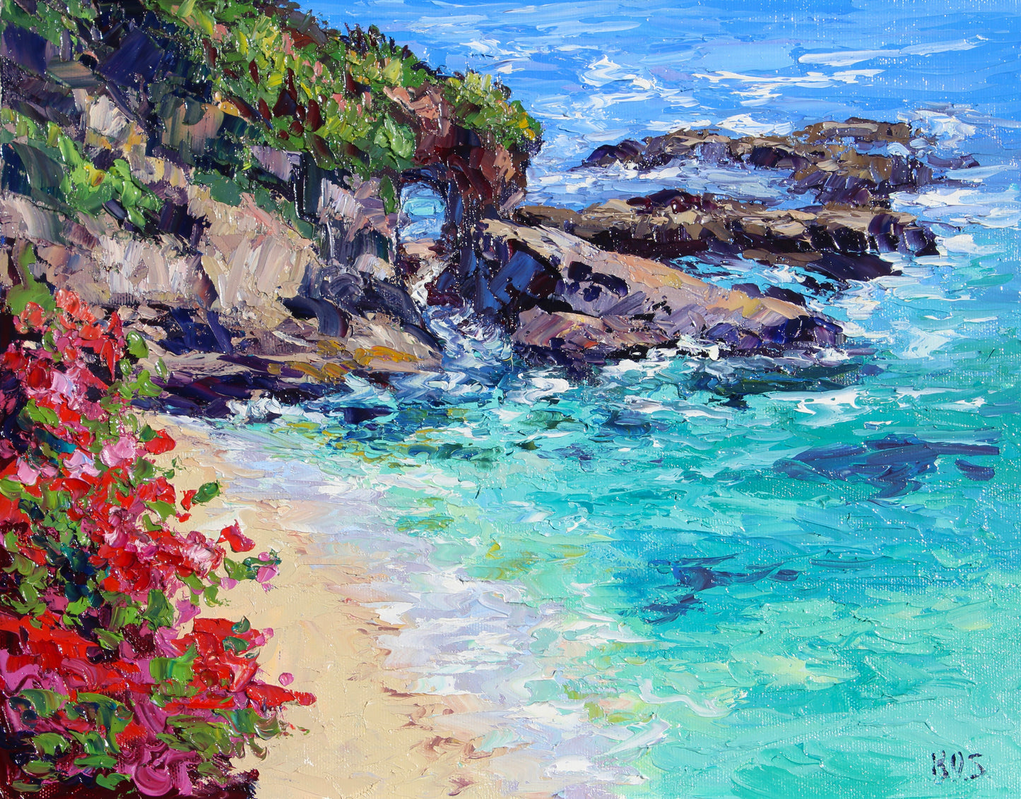Montage Laguna Seascape, An Original 11" x 14" Oil On Canvas Panel