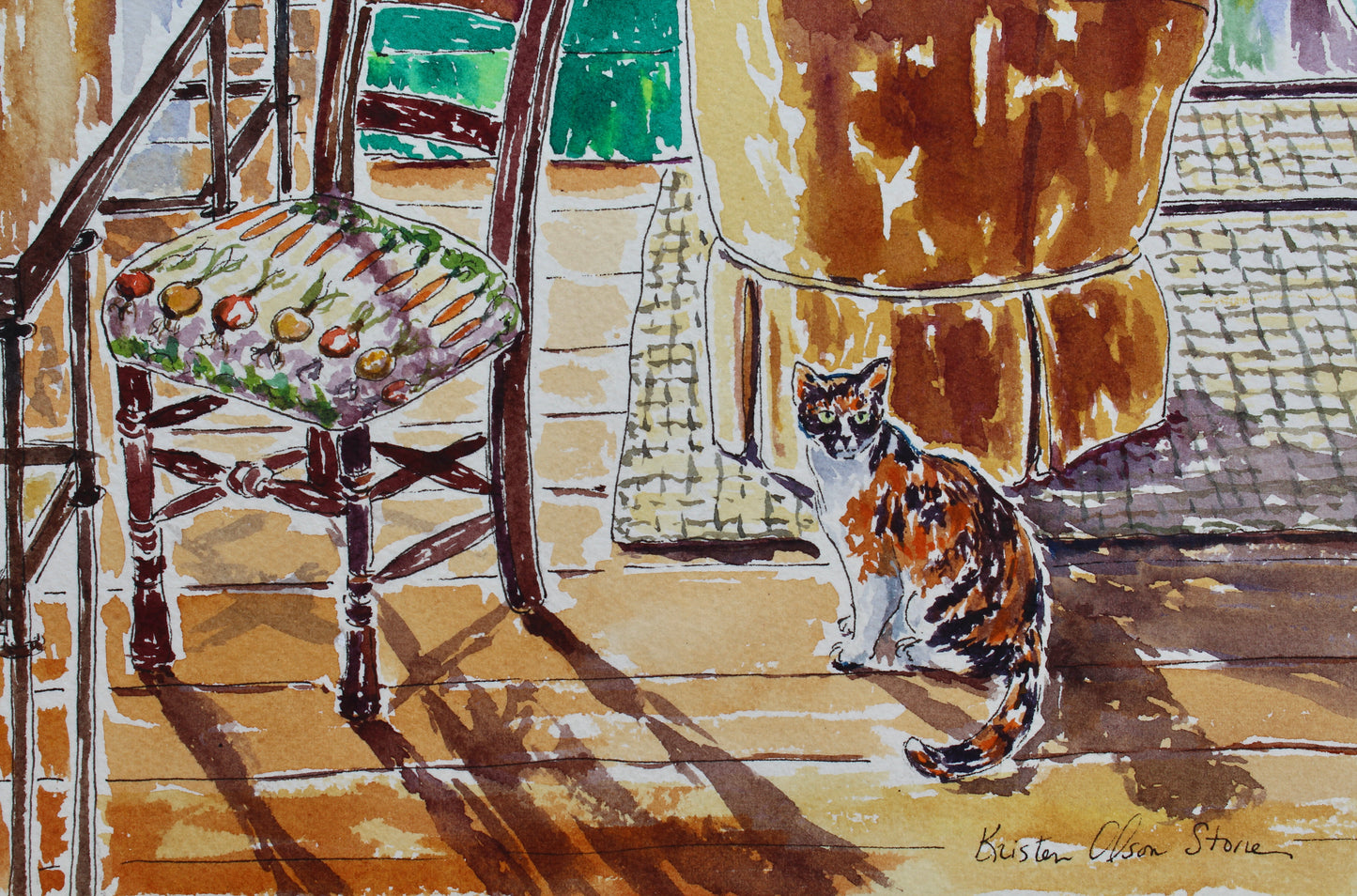 Cat's In A Cottage With A Silver Spoon