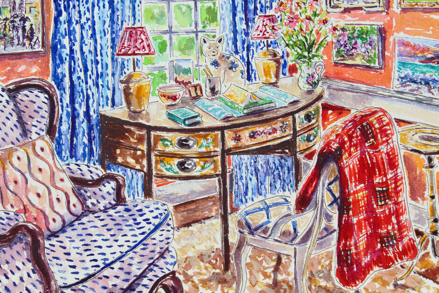 Memories, An Original Watercolor And Ink Painting