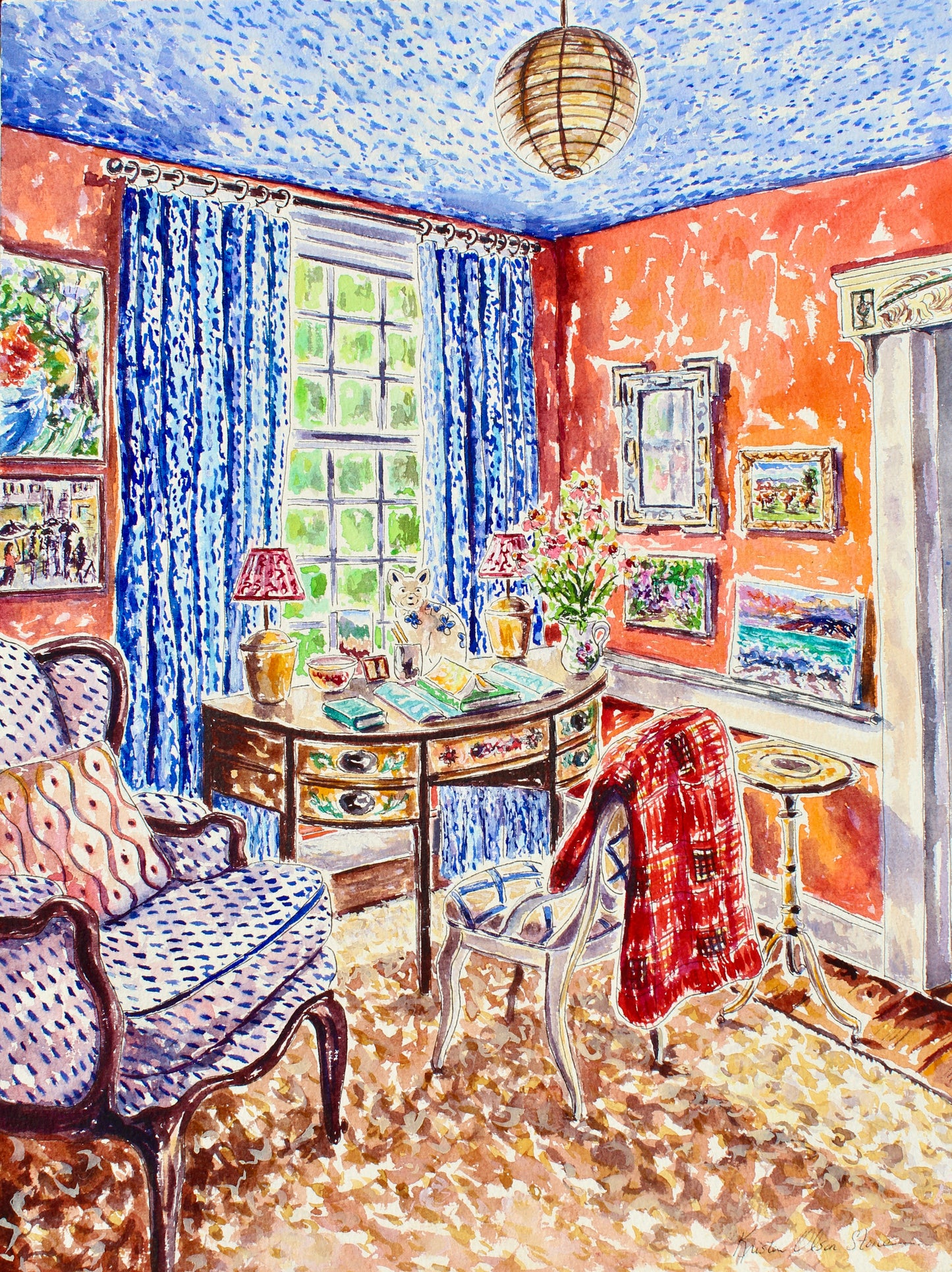 Memories, An Original Watercolor And Ink Painting