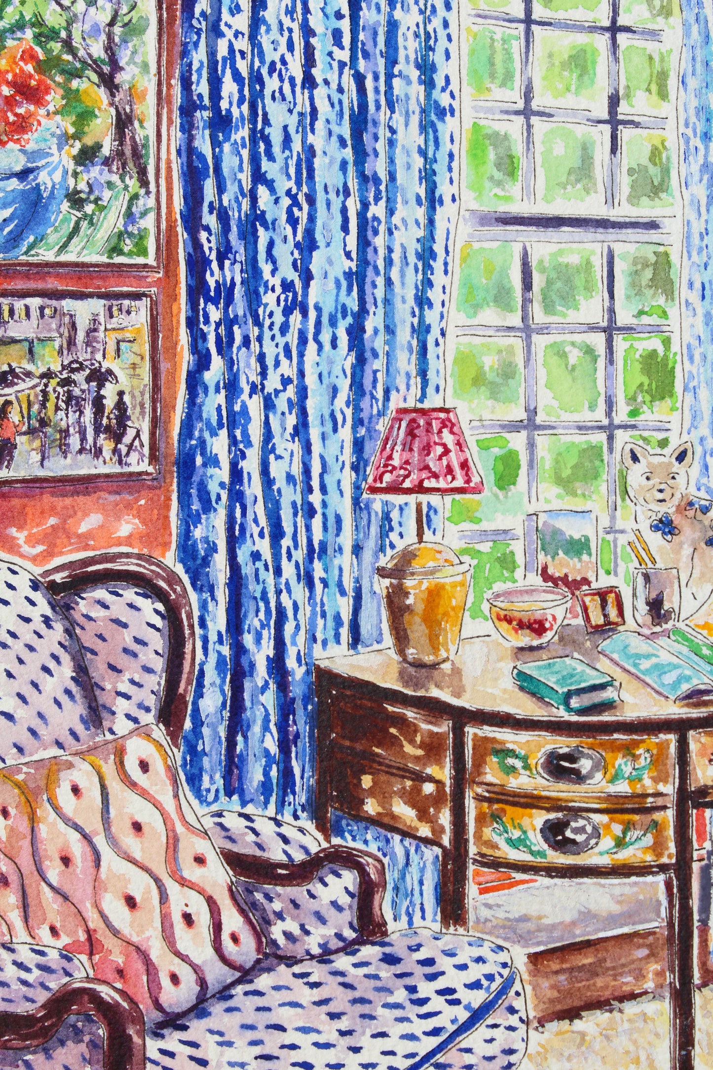 Memories, An Original Watercolor And Ink Painting