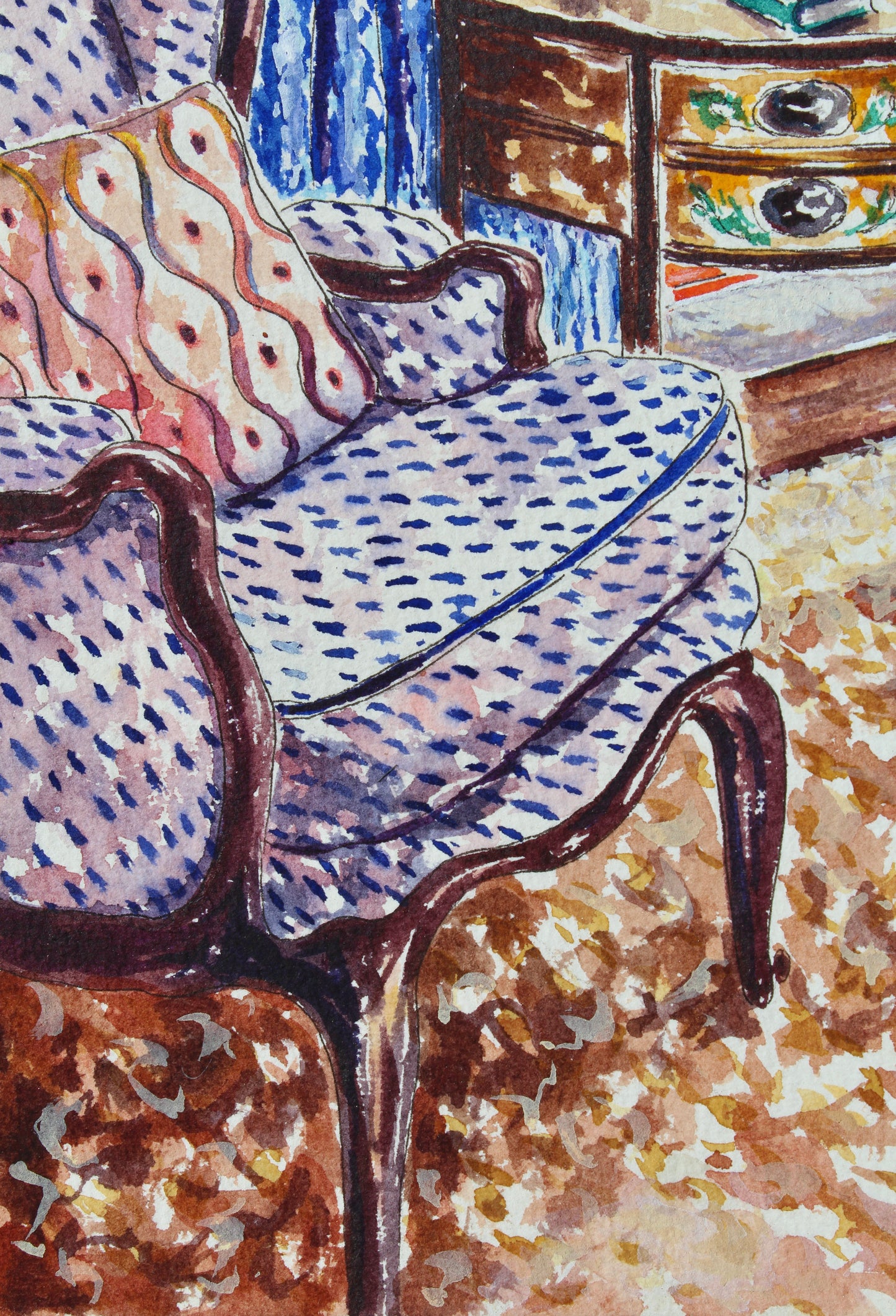 Memories, An Original Watercolor And Ink Painting
