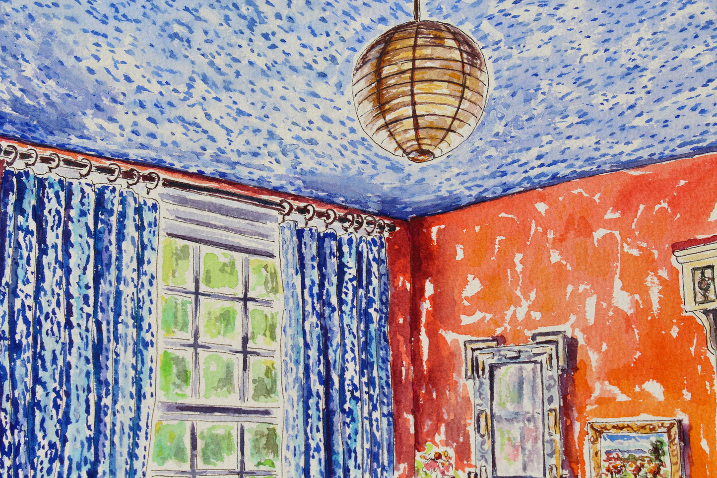 Memories, An Original Watercolor And Ink Painting