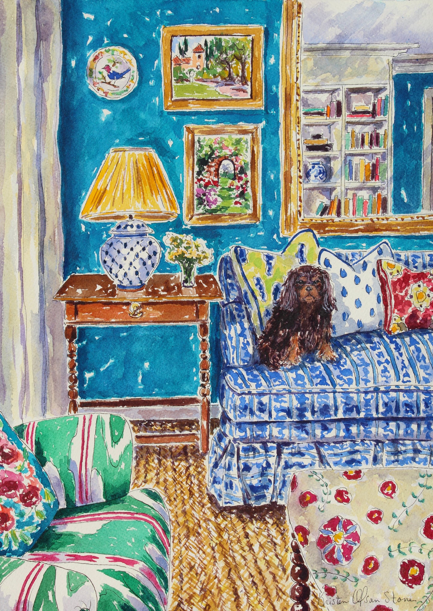 Mirror Mirror On The Wall, An Original Watercolor And Ink Painting