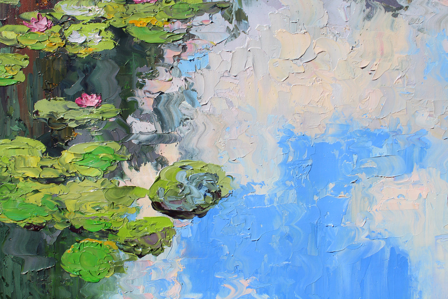 Dreaming Of Giverny, An Original 18" x 20" Garden Landscape Of Monet's Waterlily Pond, Oil On Canvas