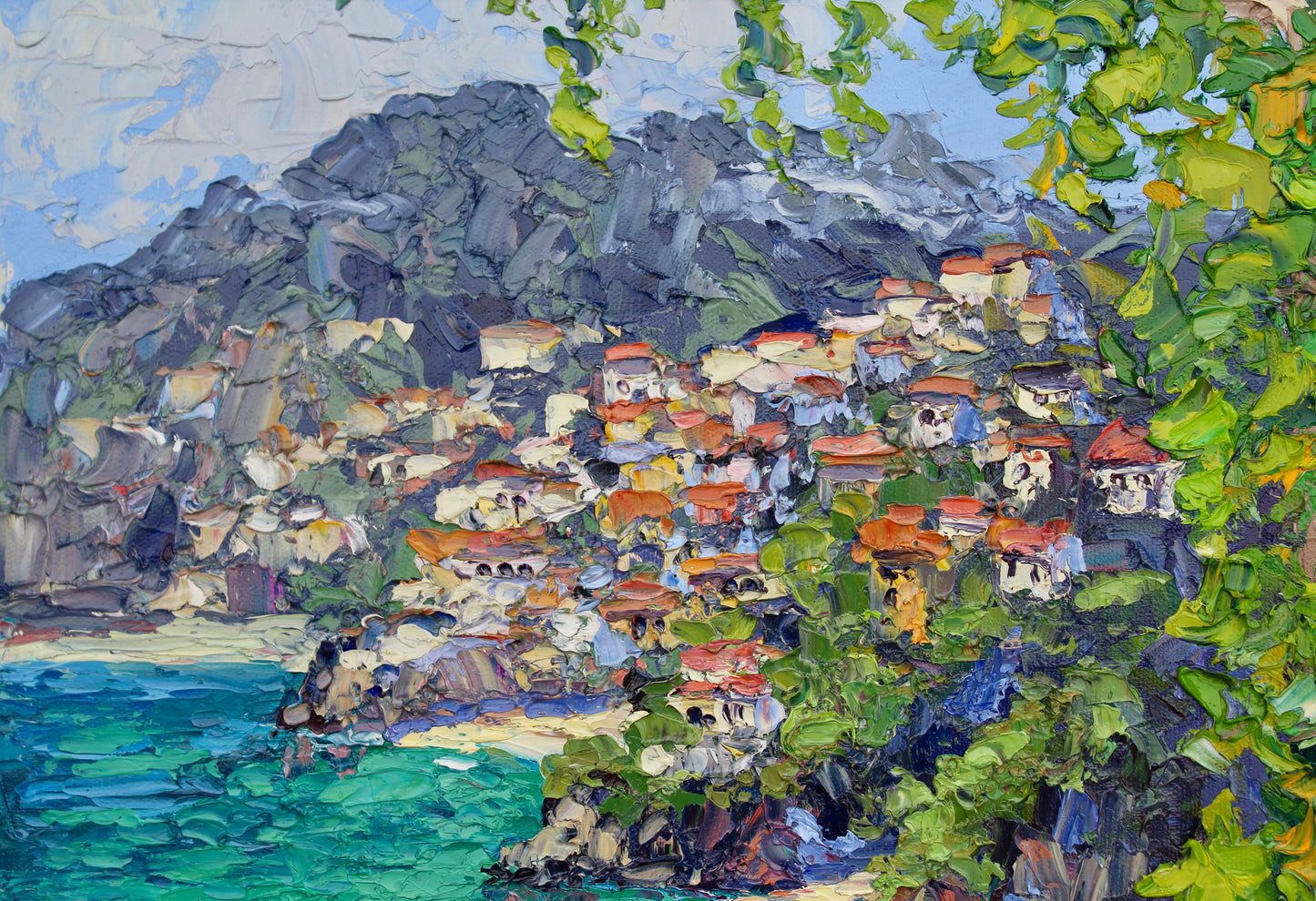 Amalfi View, An Original Oil Painting