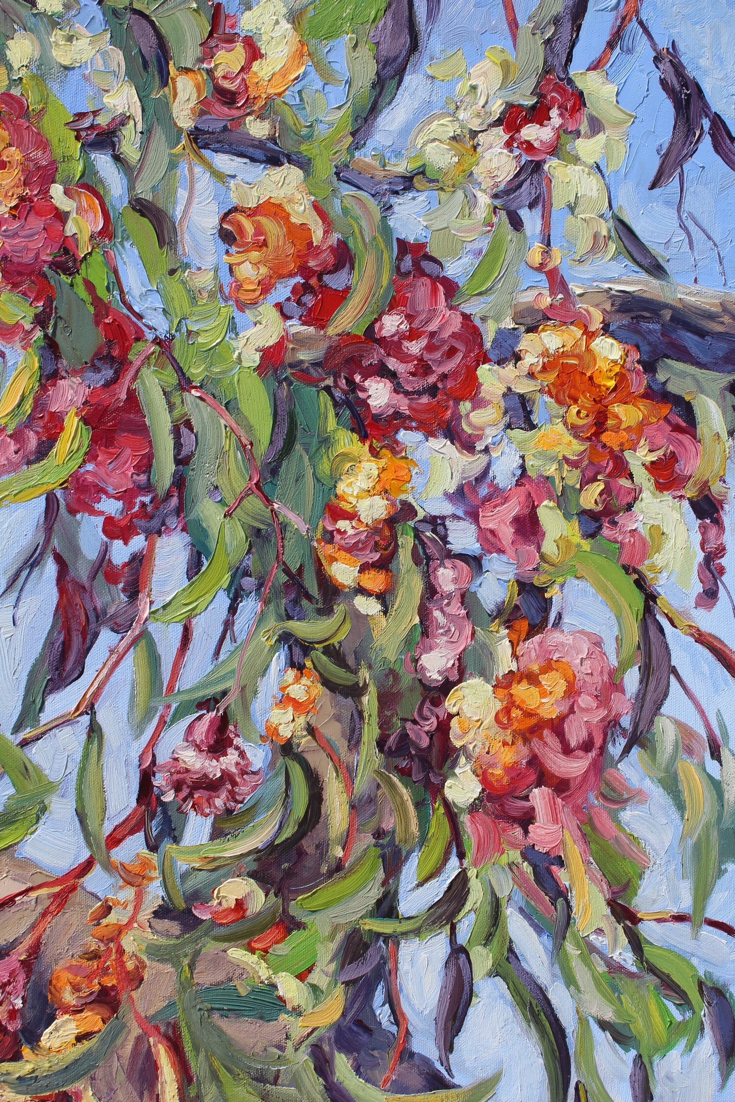 Gum Tree Blossoms, An Original Oil Painting On Canvas