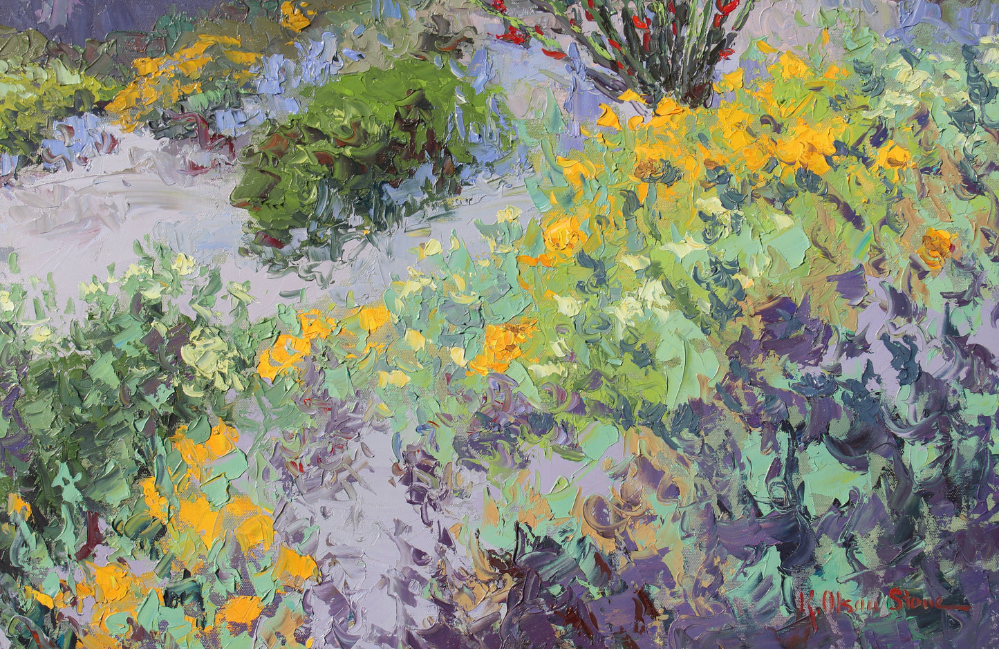 Desert Glow, Original Desert Landscape Oil On Canvas