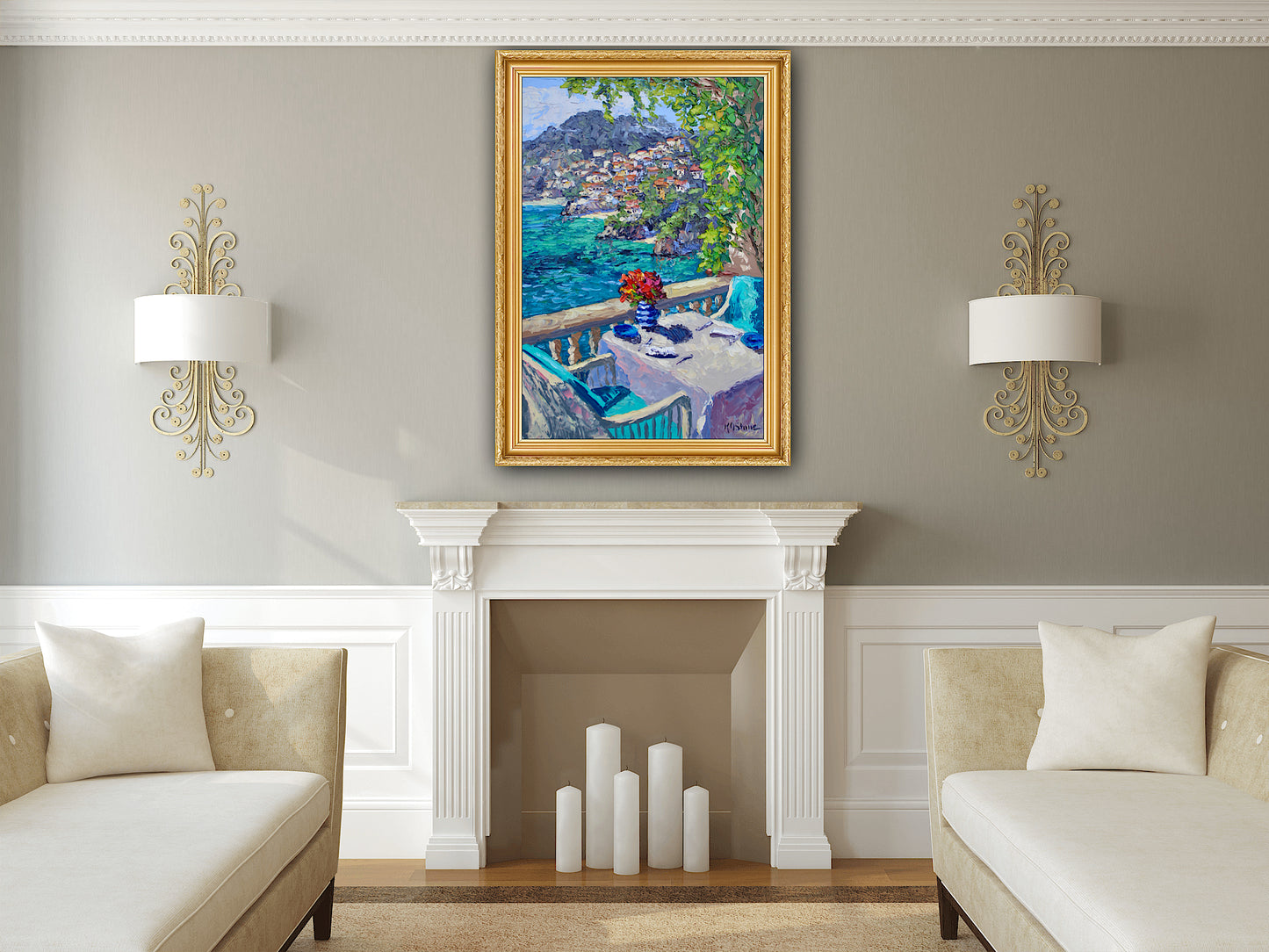 Amalfi View, An Original Oil Painting
