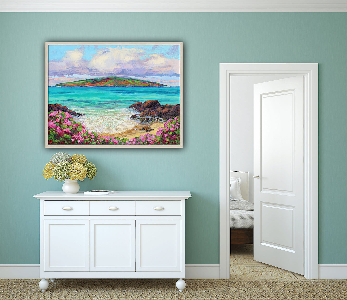 Turtle Beach Maui, An Original 30" x 40" Hawaiian Seascape Oil Painting On Canvas