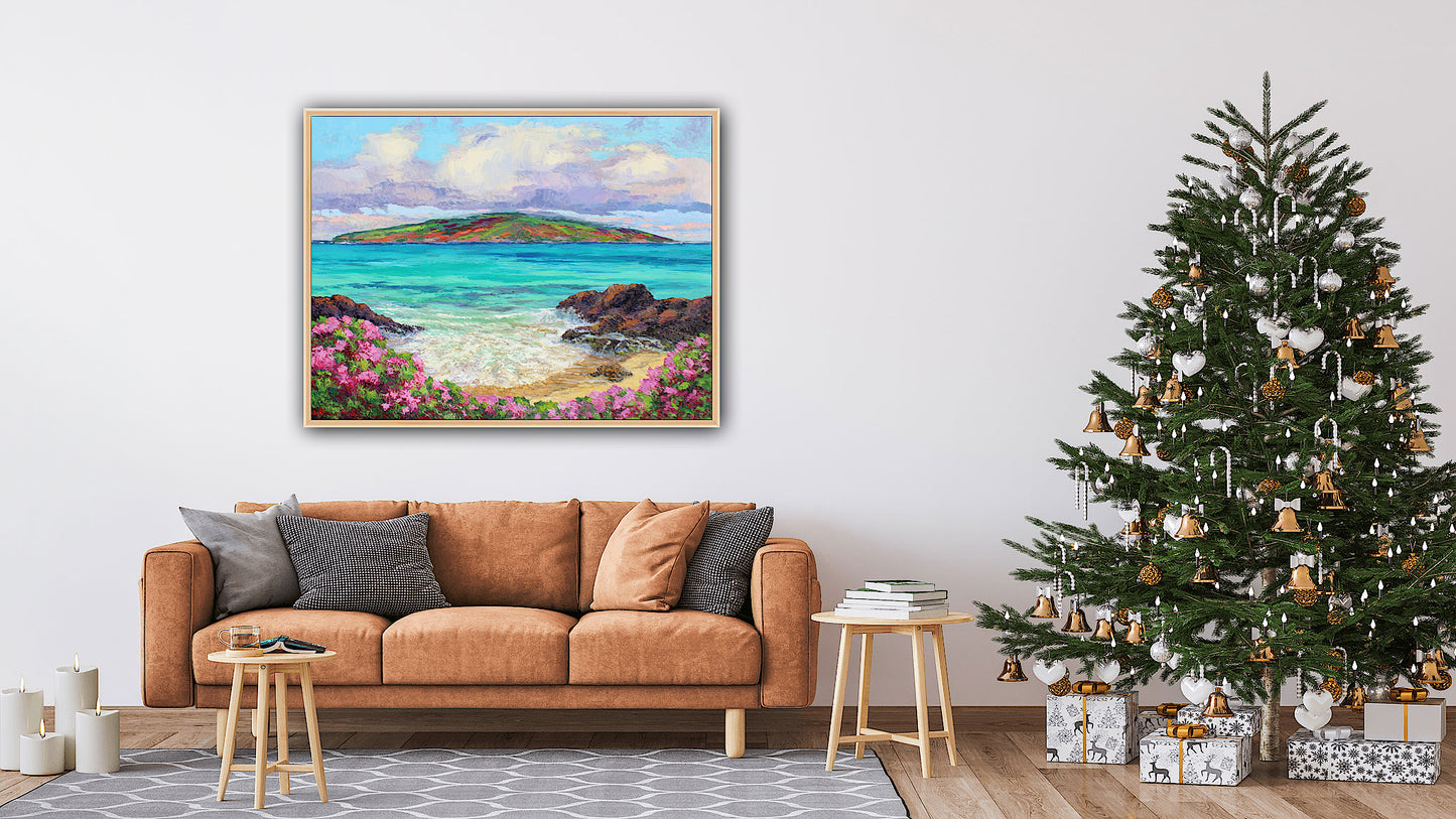 Turtle Beach Maui, An Original 30" x 40" Hawaiian Seascape Oil Painting On Canvas