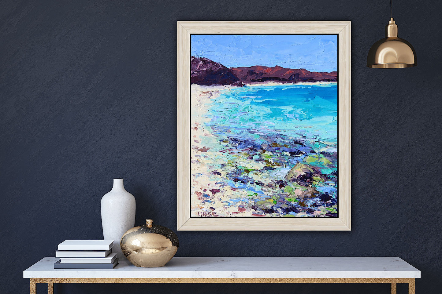 Seaside In Balandra Bay, Original Oil Painting