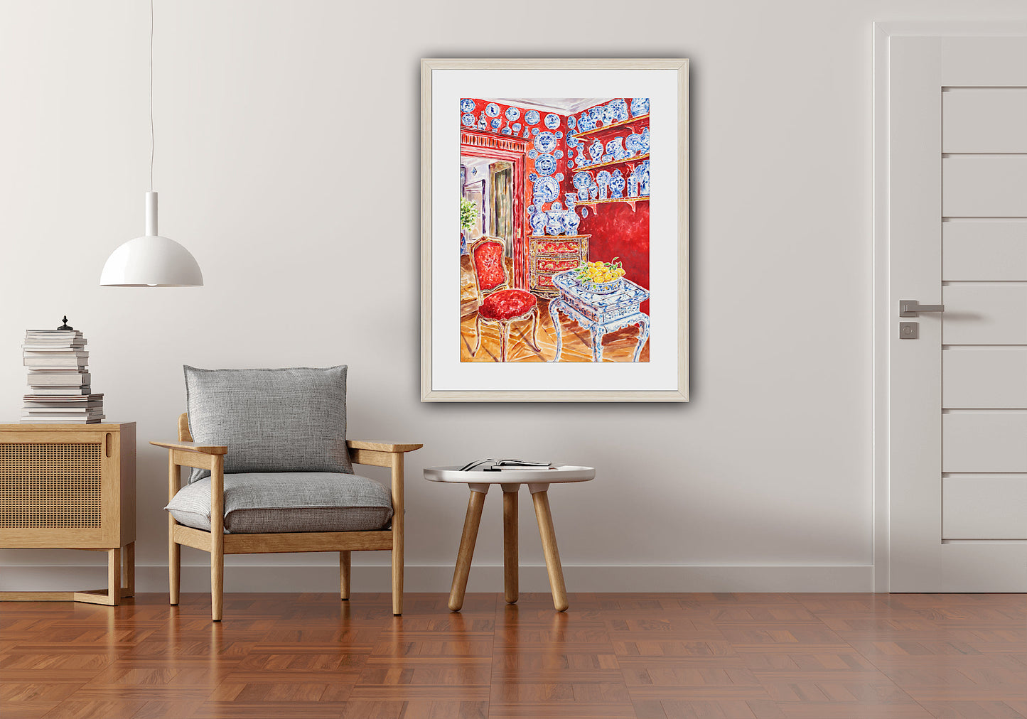 Opulent Chinoiserie Original Watercolor And Ink Painting