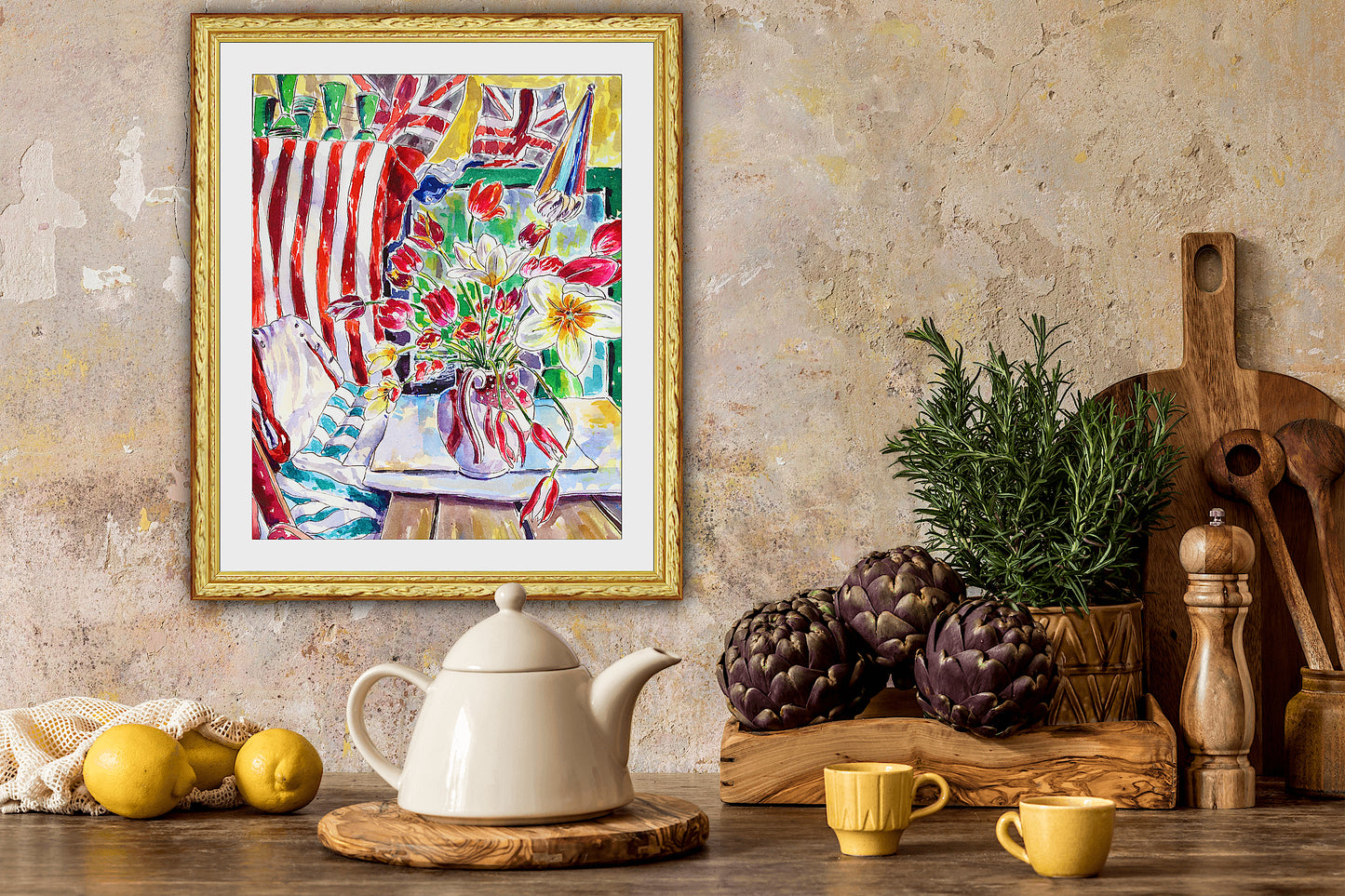 Summer Celebration, An Original Watercolor And Ink Painting