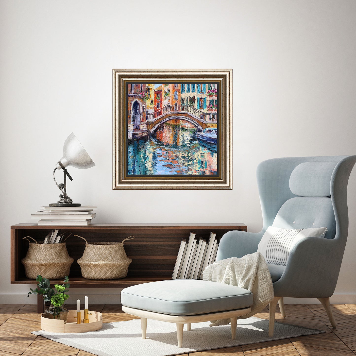Reflections Of Venice Original Impasto Oil Painting