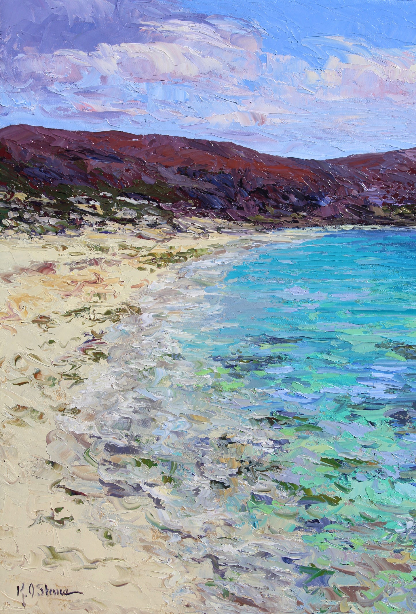 Another Day In Paradise, An Original 24" x  30" Seascape Oil On Canvas Of Balandra Bay