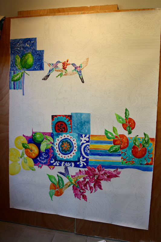 In Progress…My Largest Watercolor Painting!