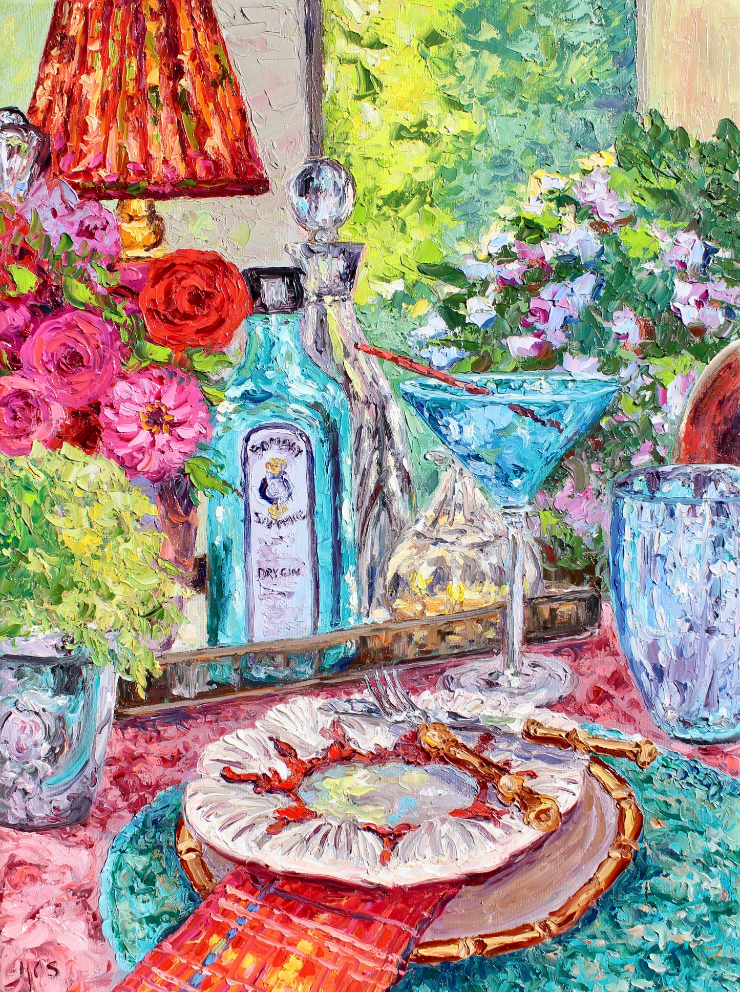 Sunlit Sapphire And Zinnias