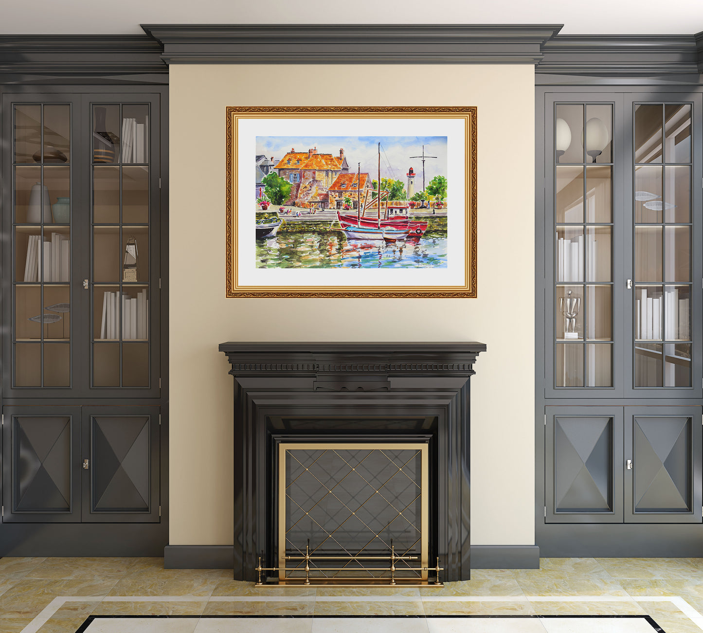 Honfleur France Original Watercolor Painting | Kristen Olson Stone
