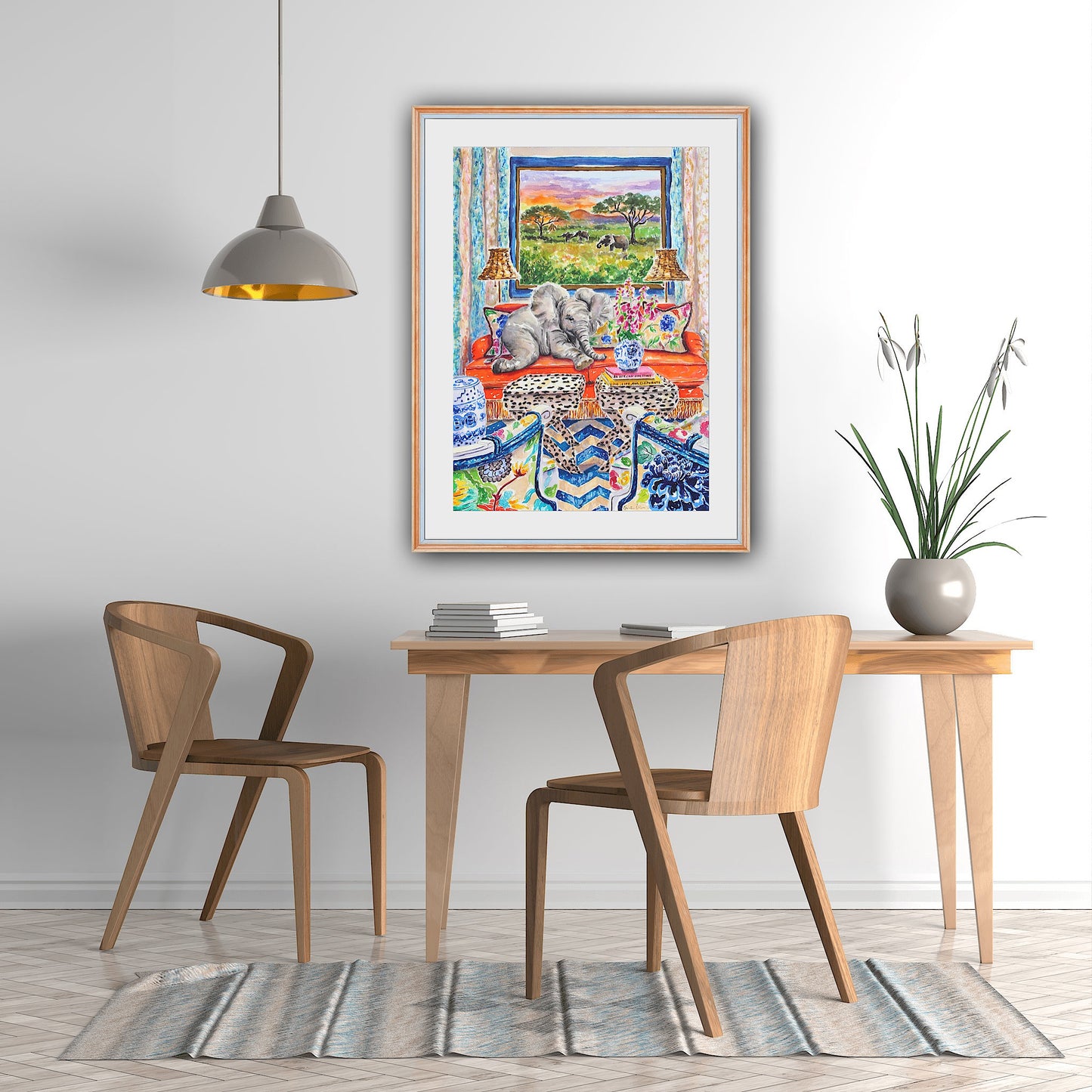 Couch Safari, Giclee Print