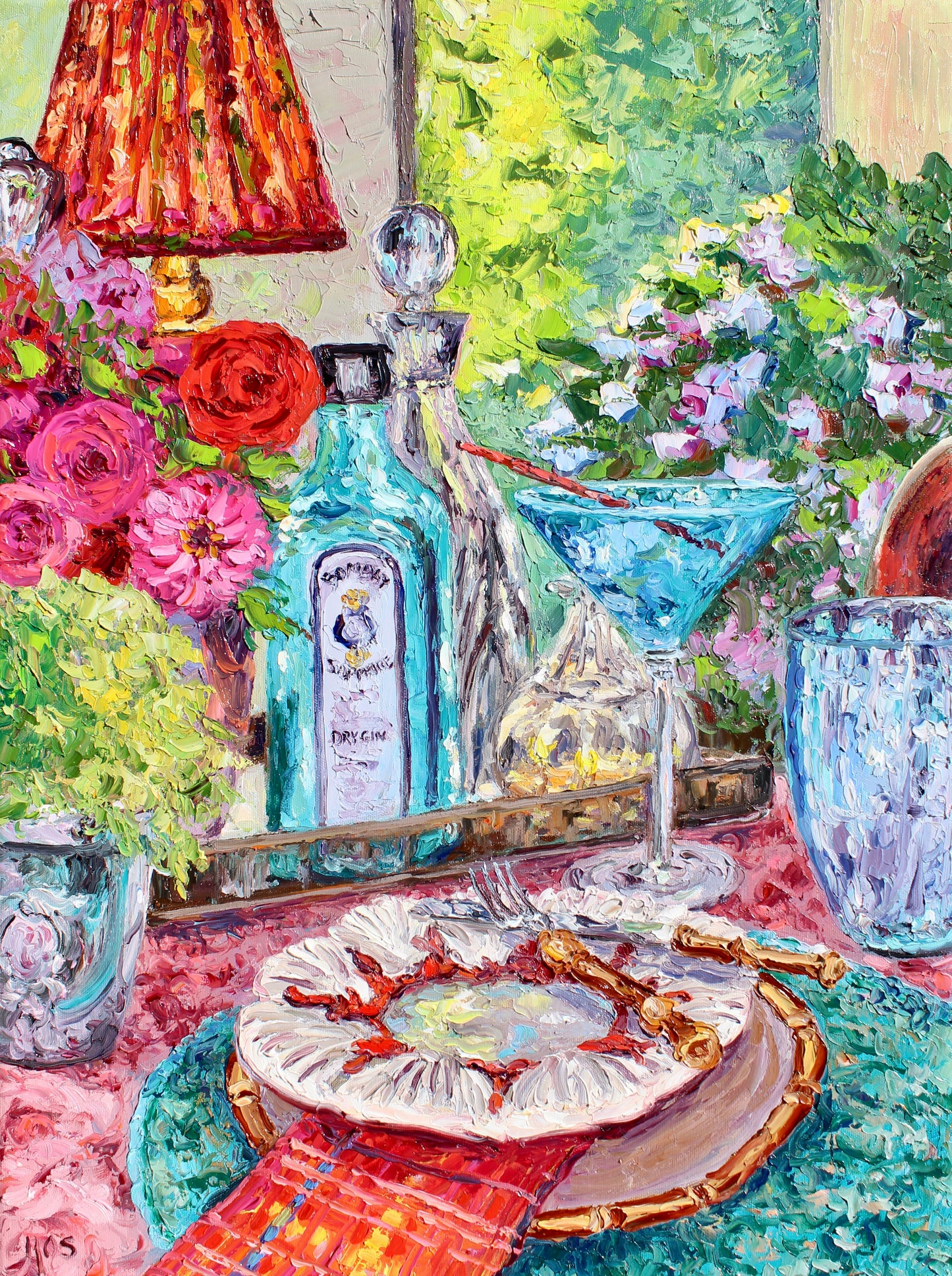 Sunlit Sapphire And Zinnias
