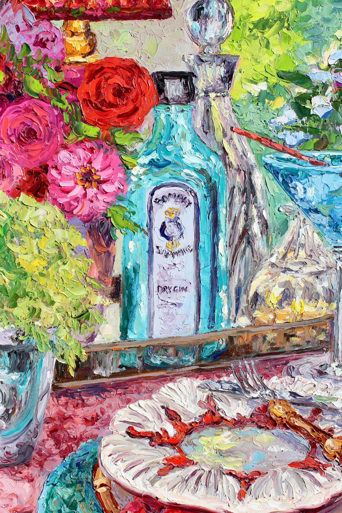 Sunlit Sapphire And Zinnias