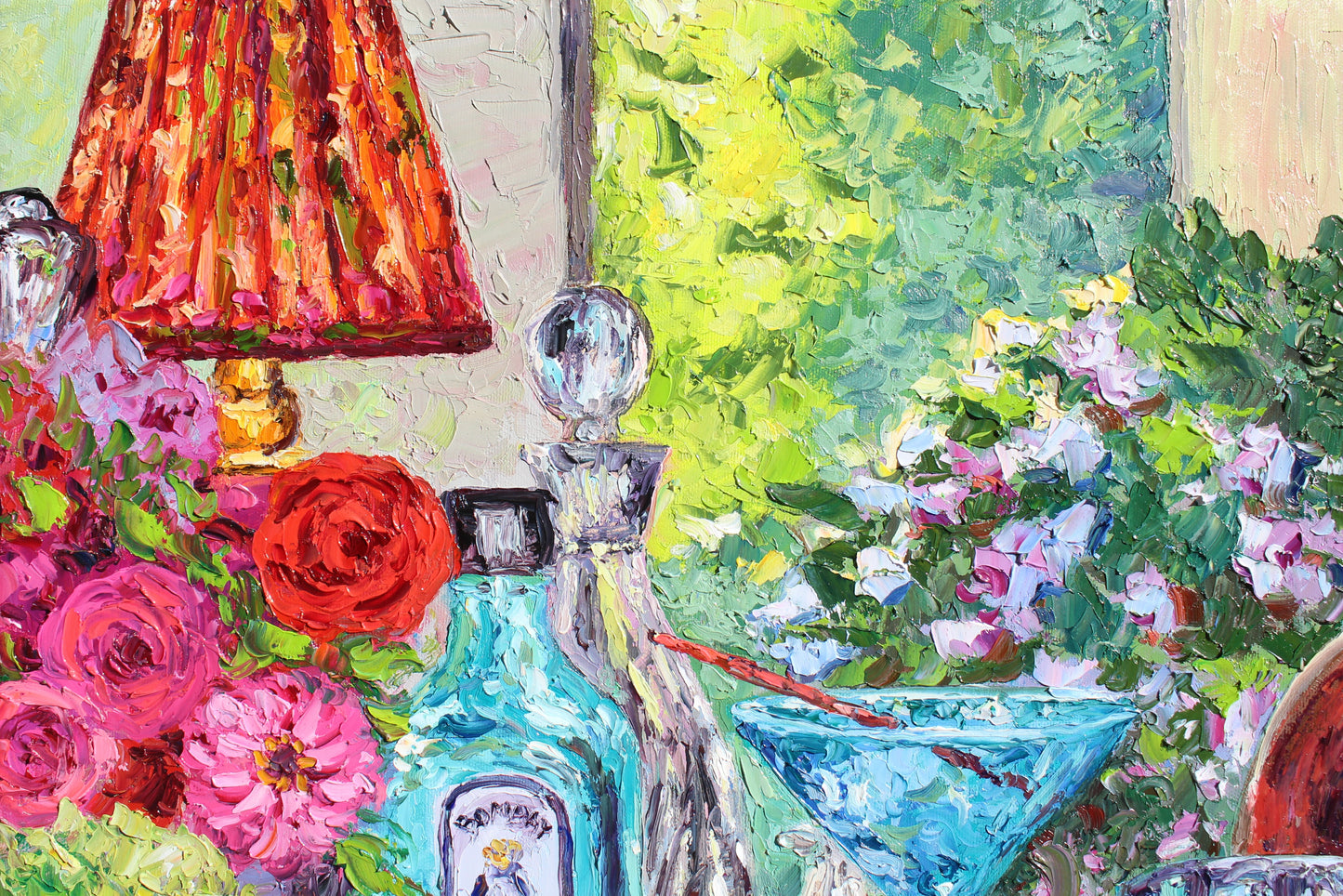 Sunlit Sapphire And Zinnias