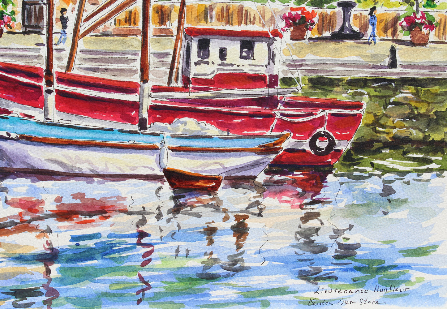 Honfleur France Original Watercolor Painting | Kristen Olson Stone