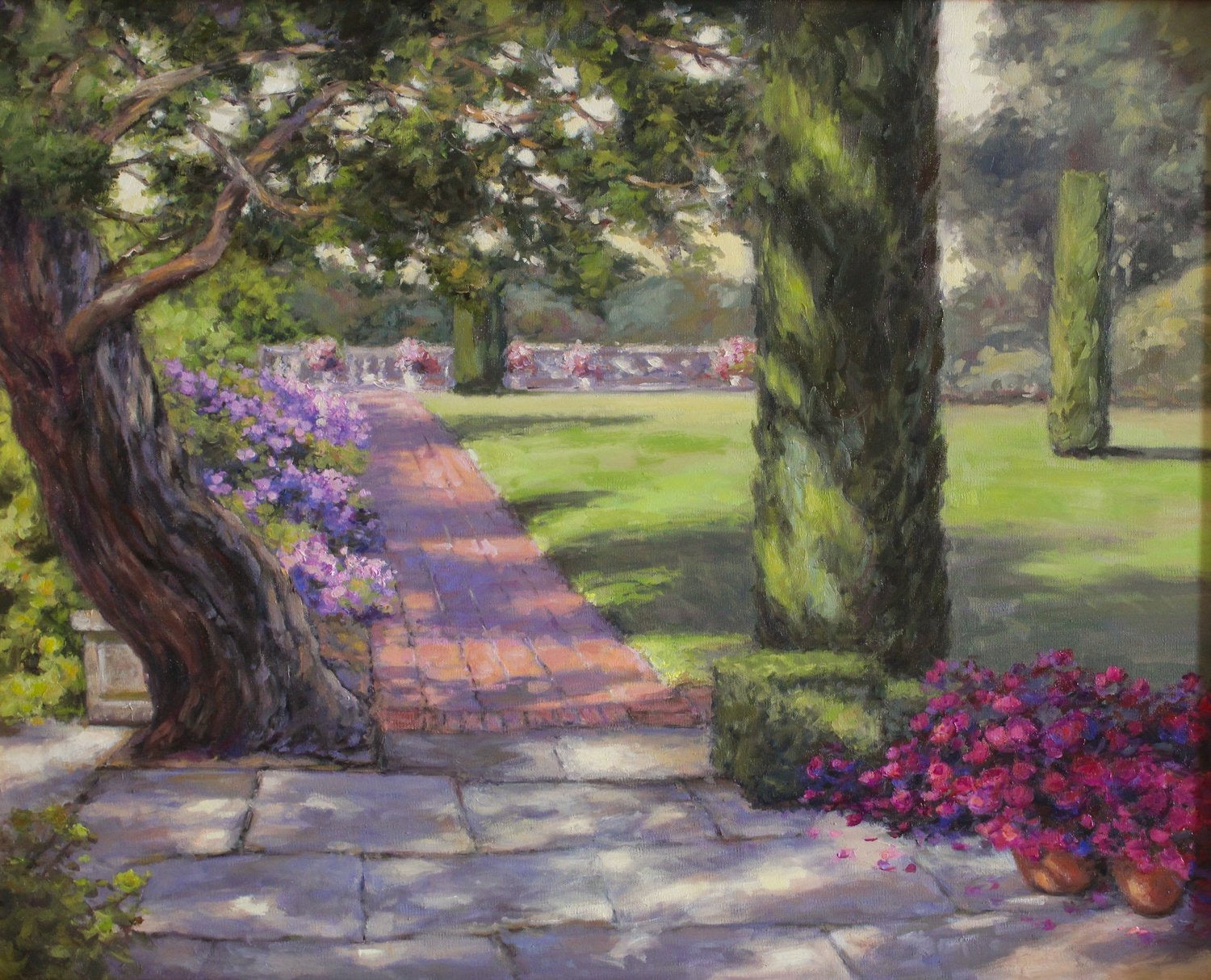 The Italian Garden At Filoli Gardens – Kristen Olson Stone Fine Art