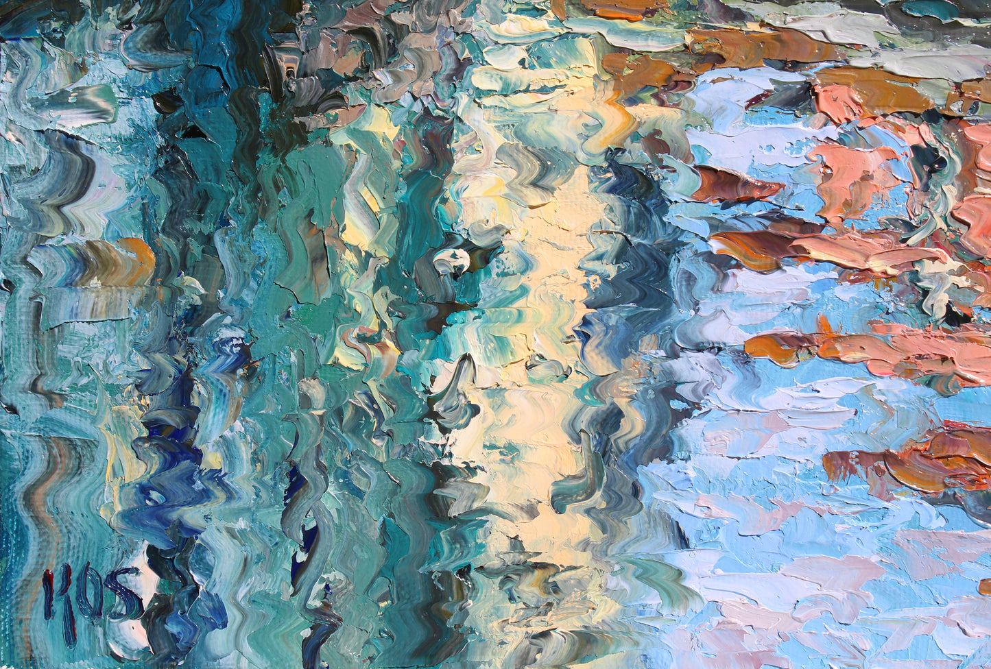 Reflections Of Venice Original Impasto Oil Painting