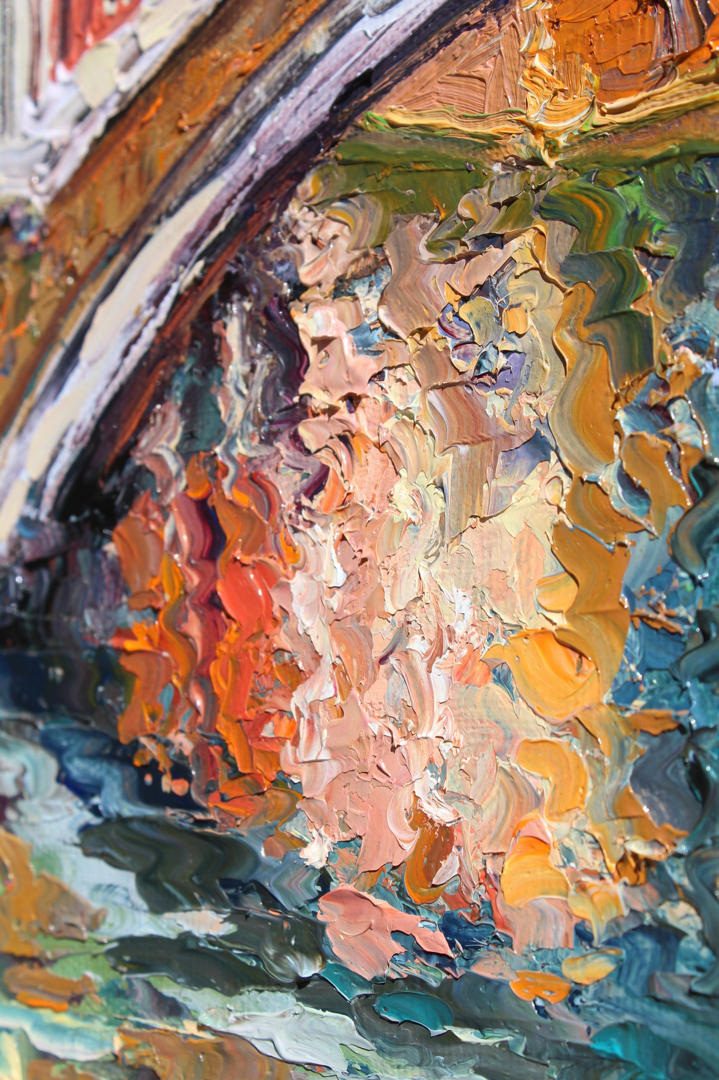 Reflections Of Venice Original Impasto Oil Painting