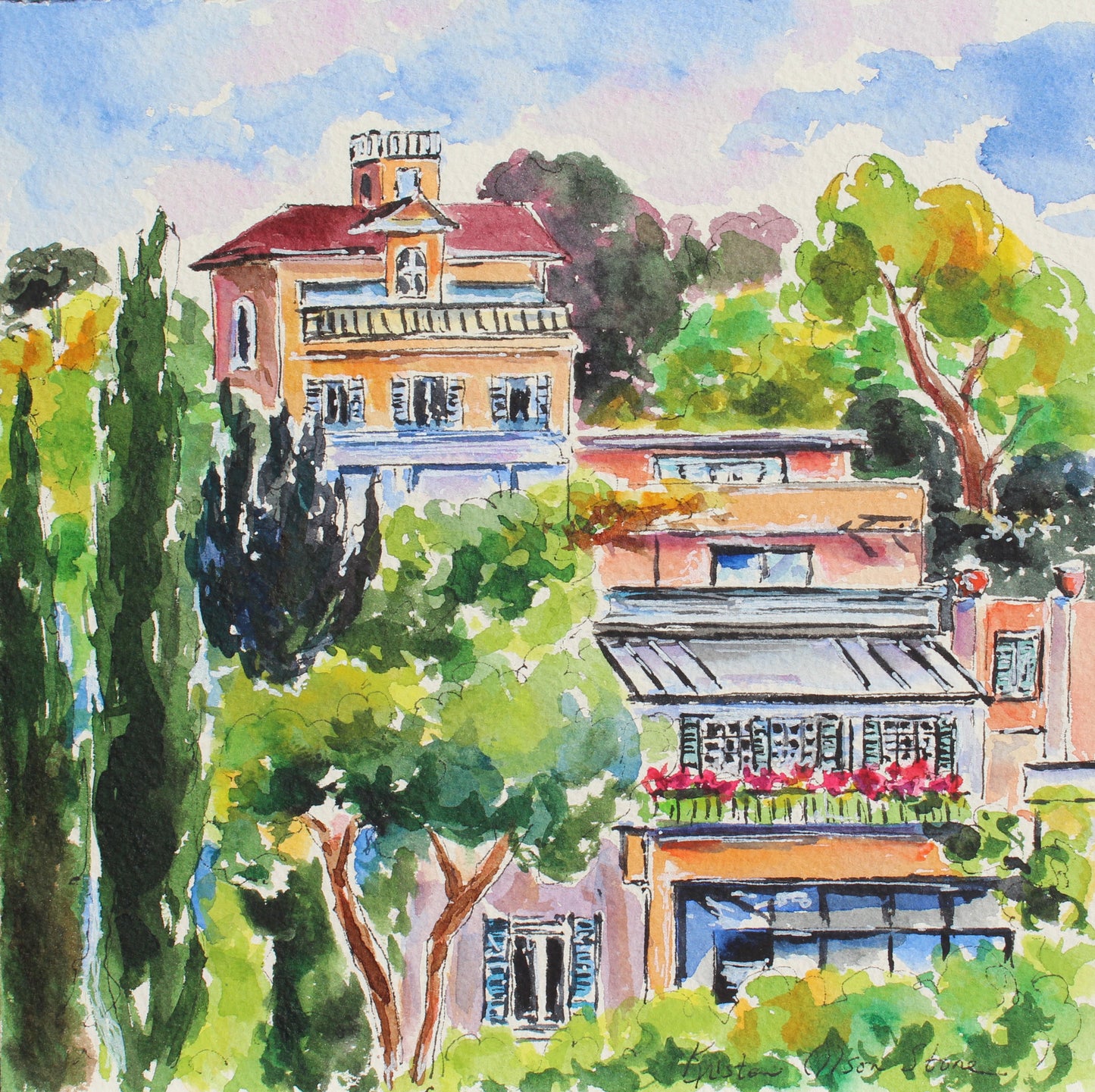 Commission for 3 watercolor paintings