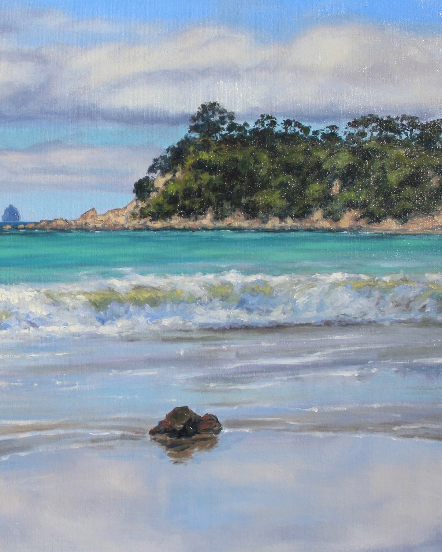 Langs Beach, New Zealand, Original Oil Painting