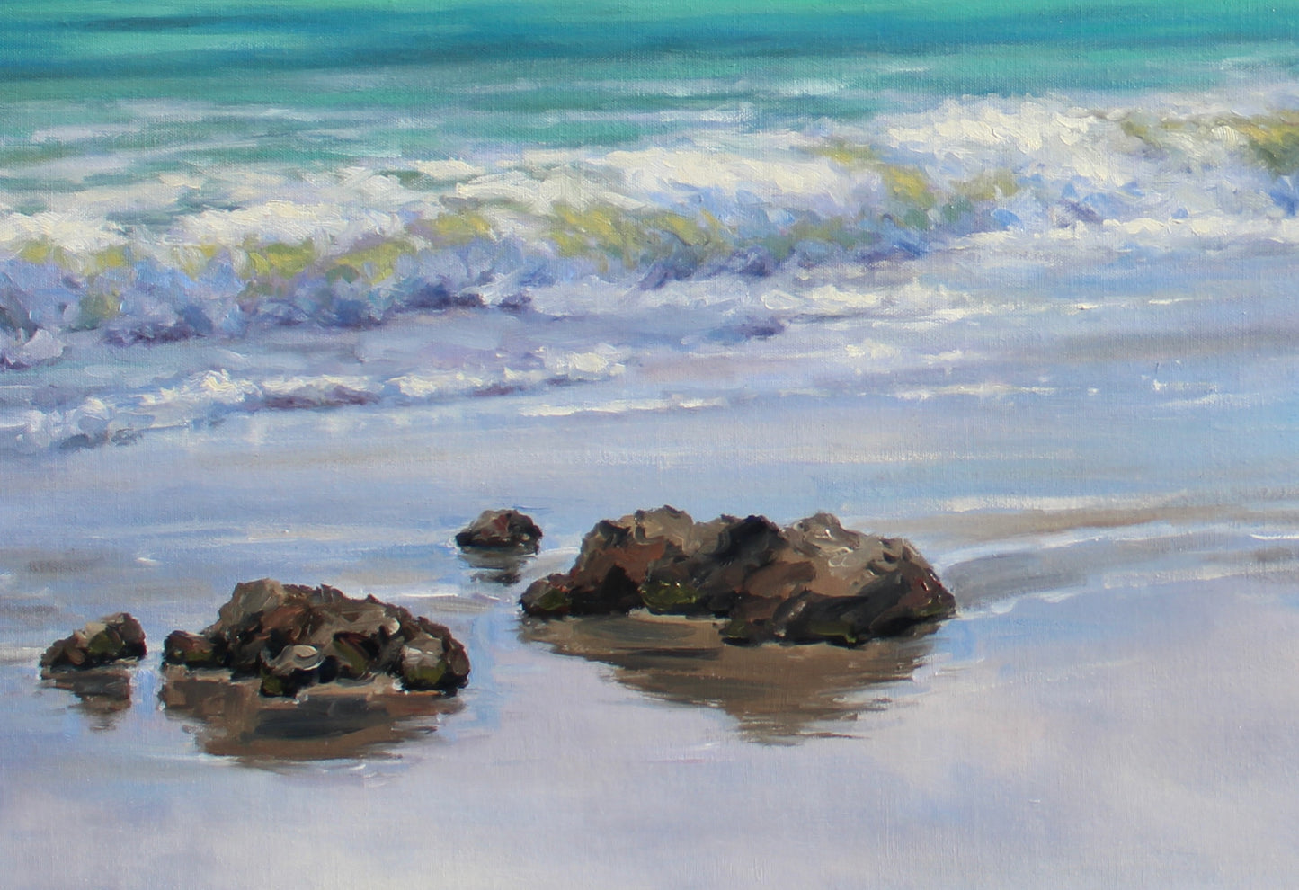 Langs Beach, New Zealand, Original Oil Painting