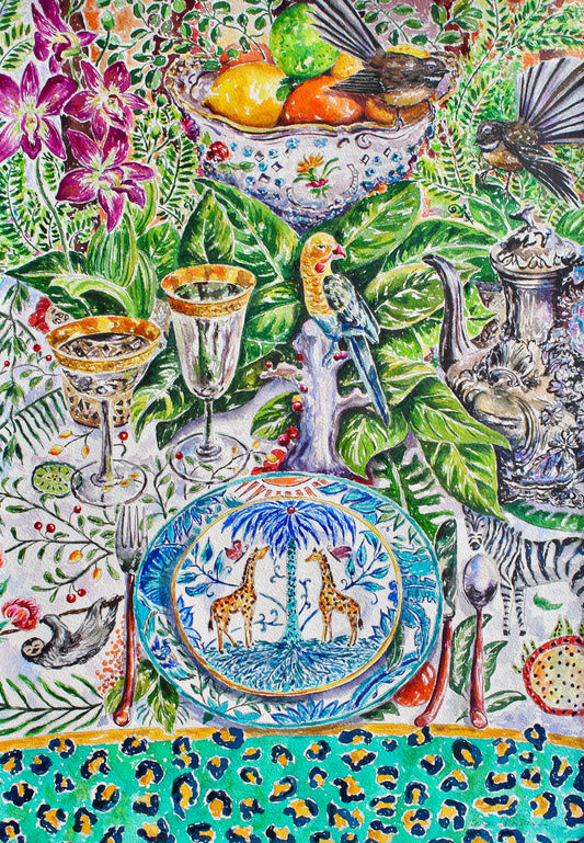 The Grand Safari Table, Giclee Print