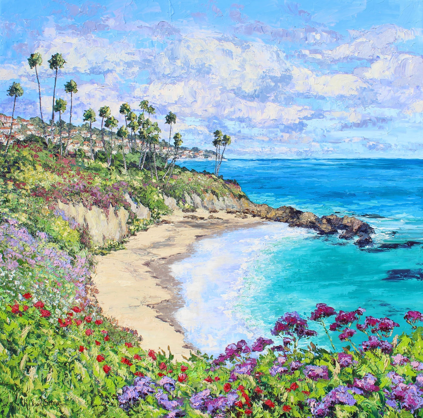 Laguna Spring, Original Oil Canvas