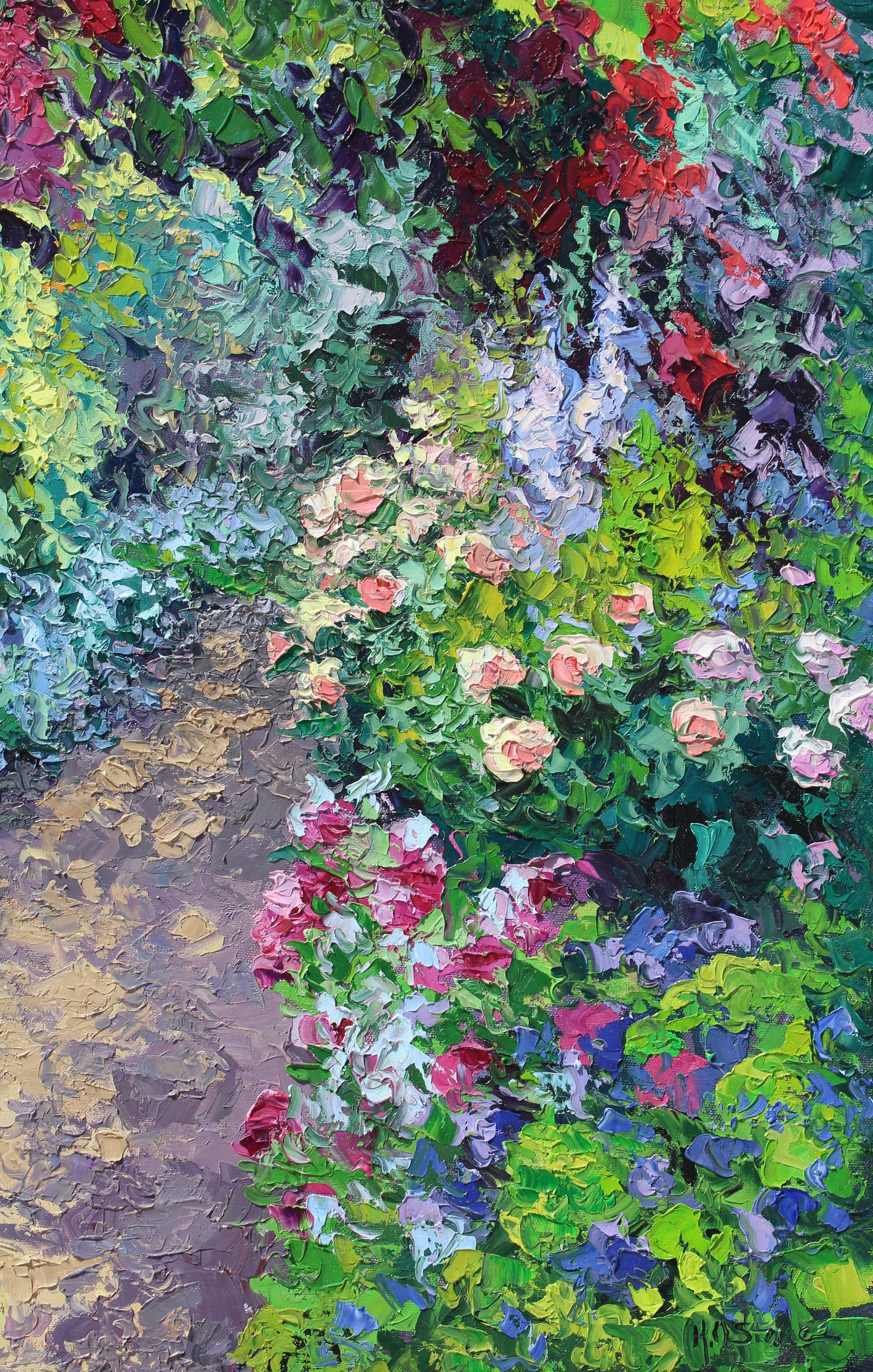 A Garden For The Queen, Original Oil Painting