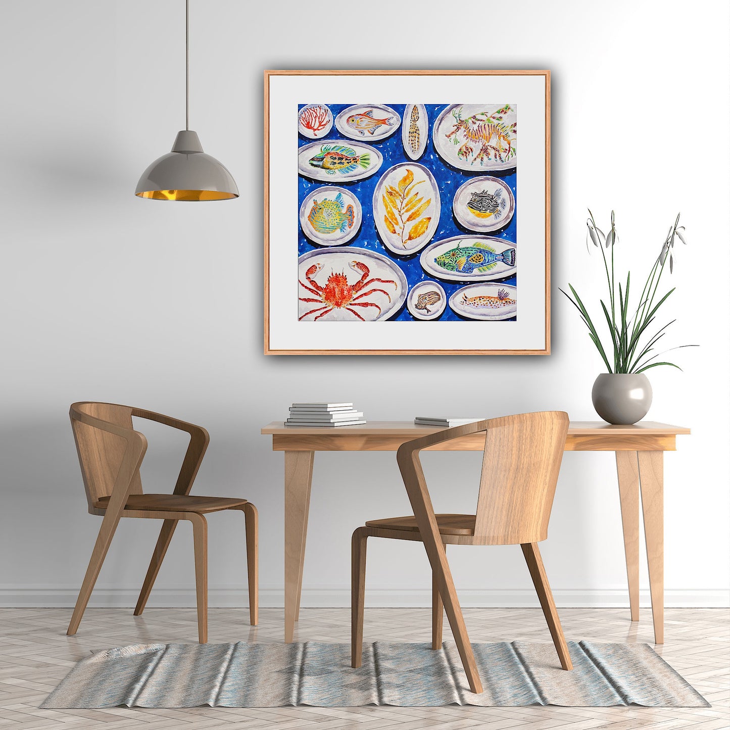 Ocean Delights, An Original Watercolor And Ink Painting