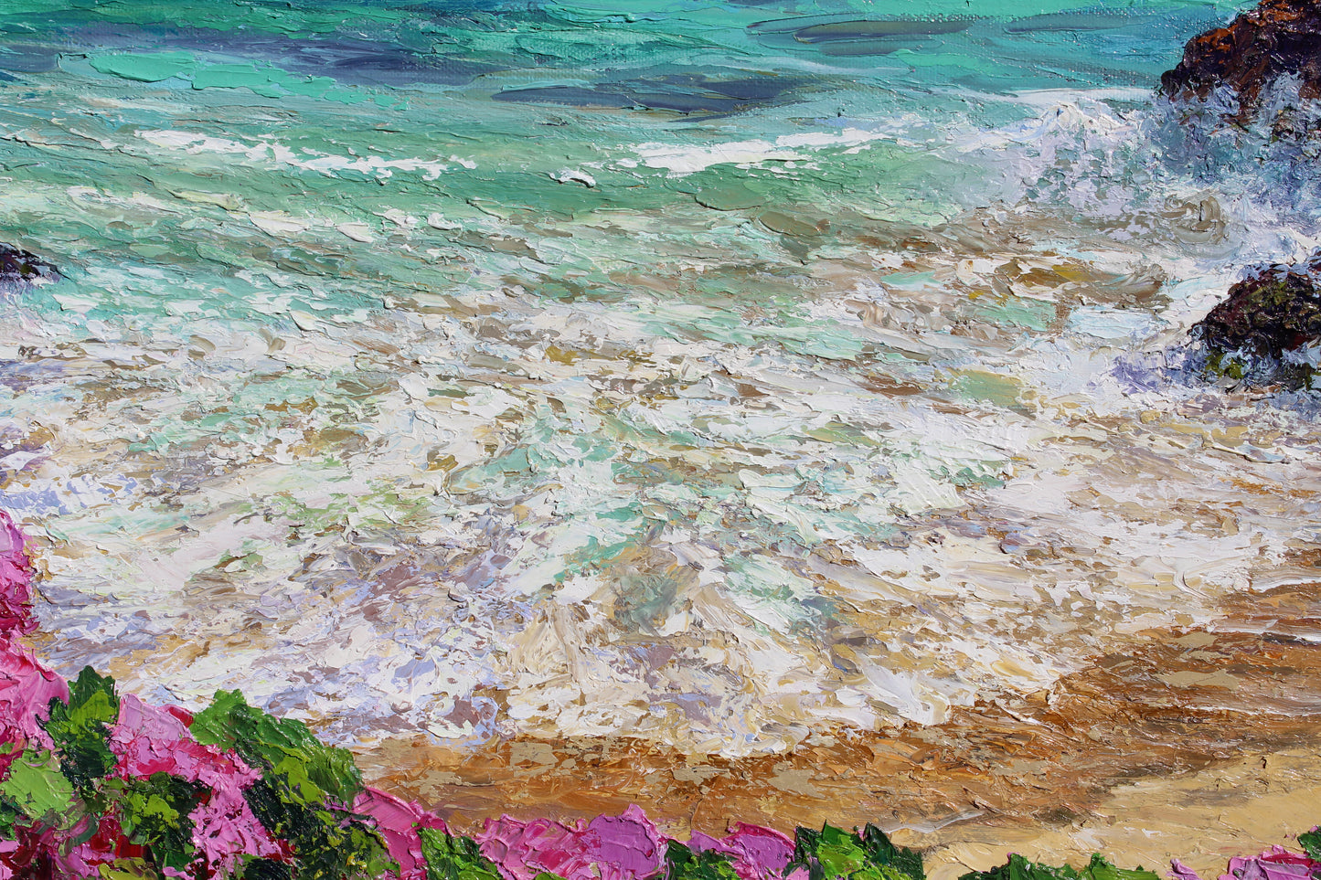 Turtle Beach Maui, An Original 30" x 40" Hawaiian Seascape Oil Painting On Canvas