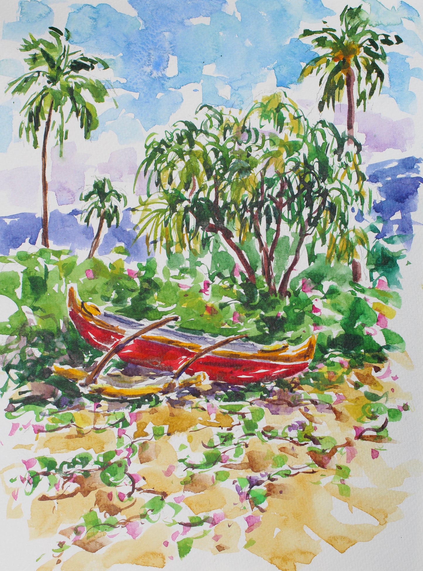 Outrigger Canoe, Hanalei Bay