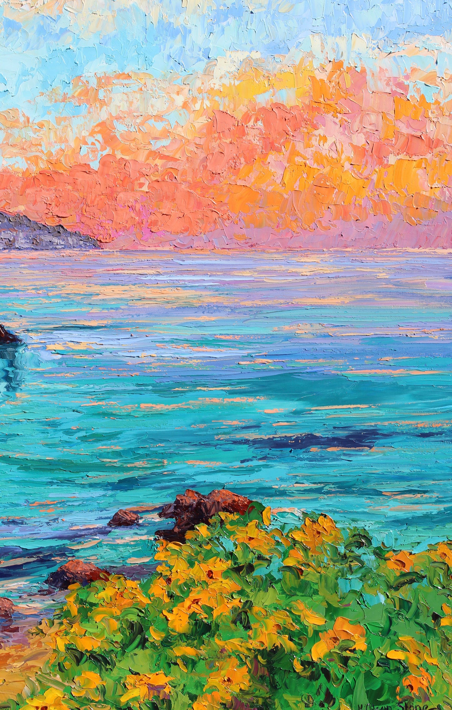 Commissioned Painting Of Little Corona Del Mar