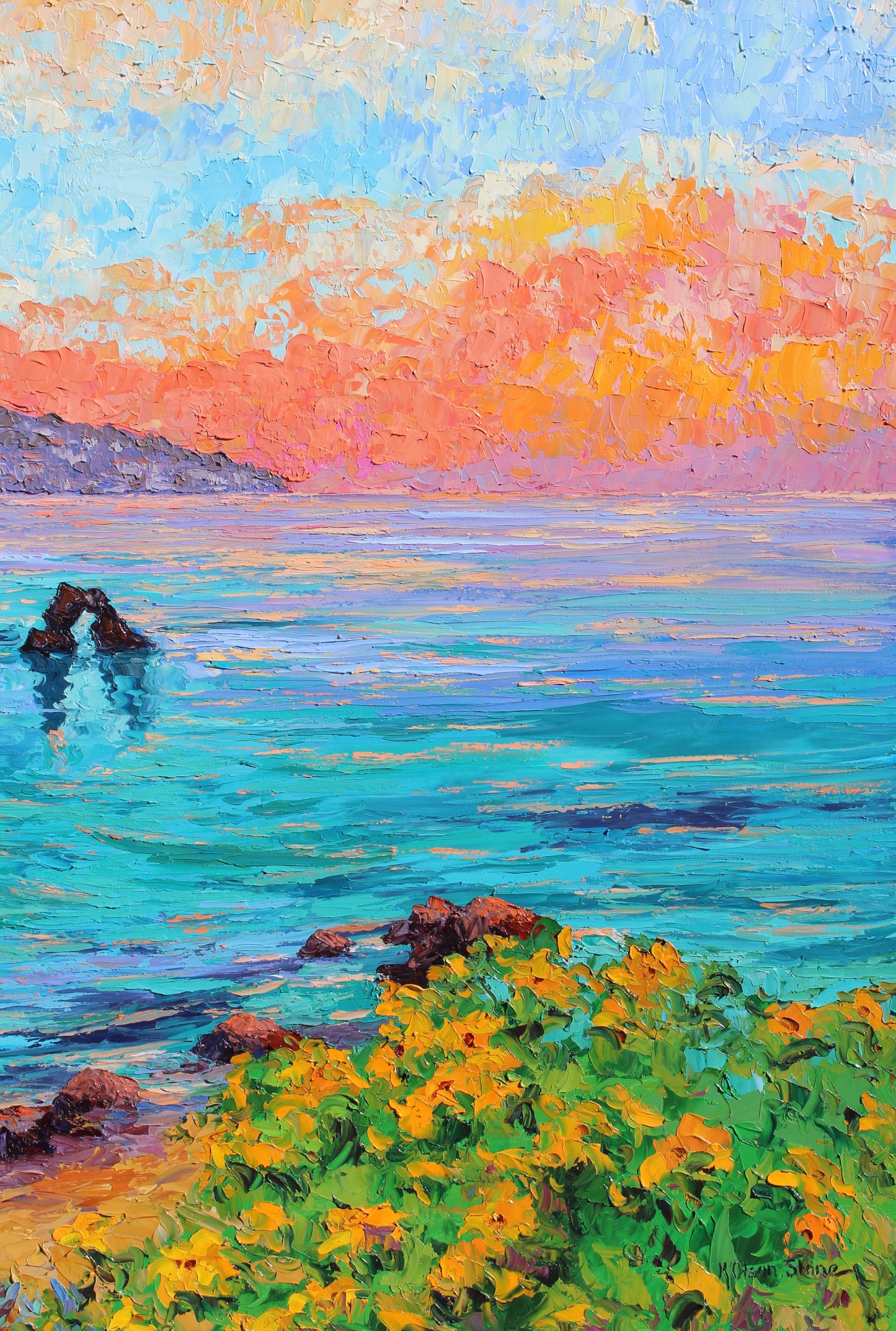 Commissioned Painting Of Little Corona Del Mar