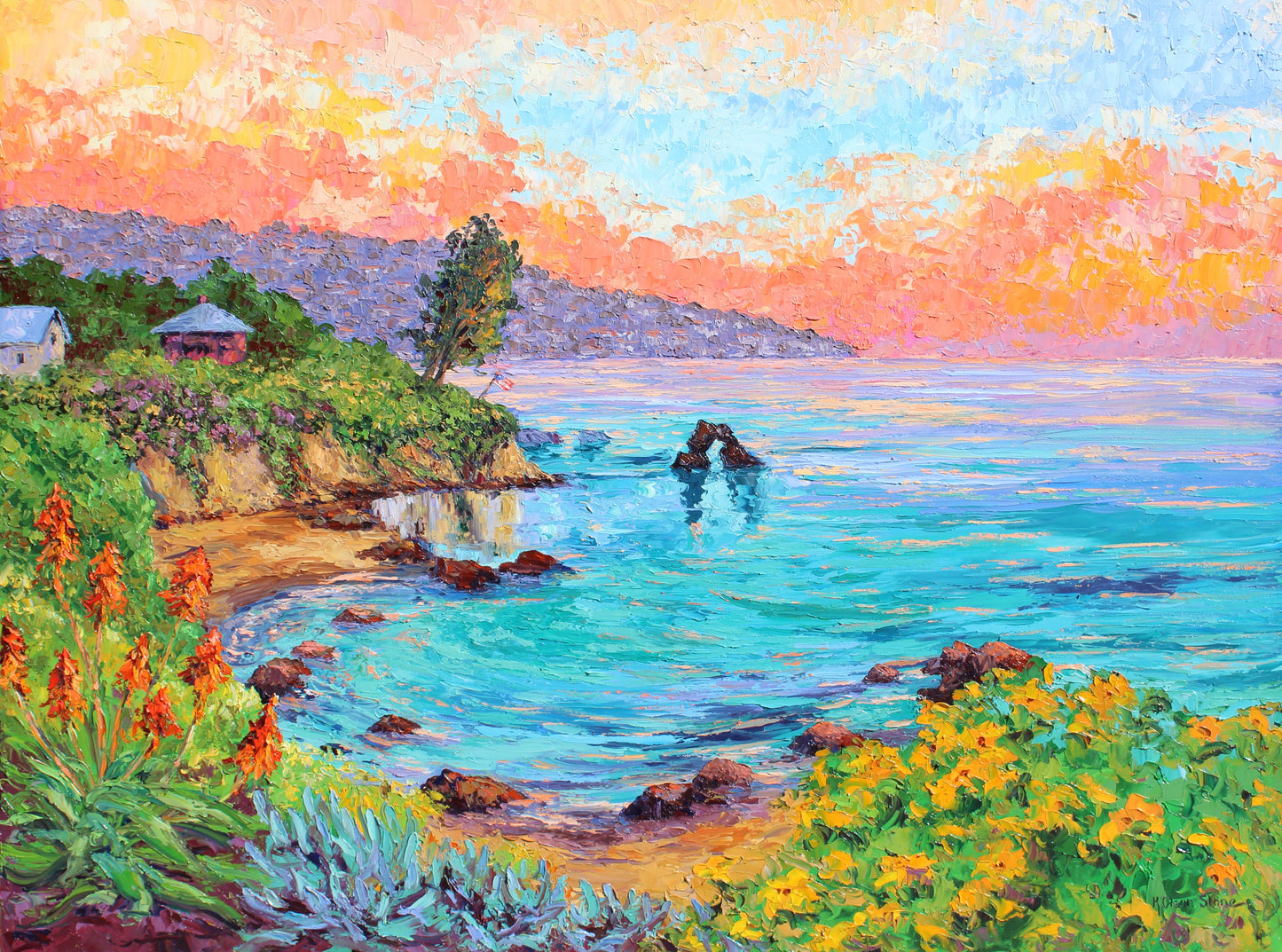 Commissioned Painting Of Little Corona Del Mar