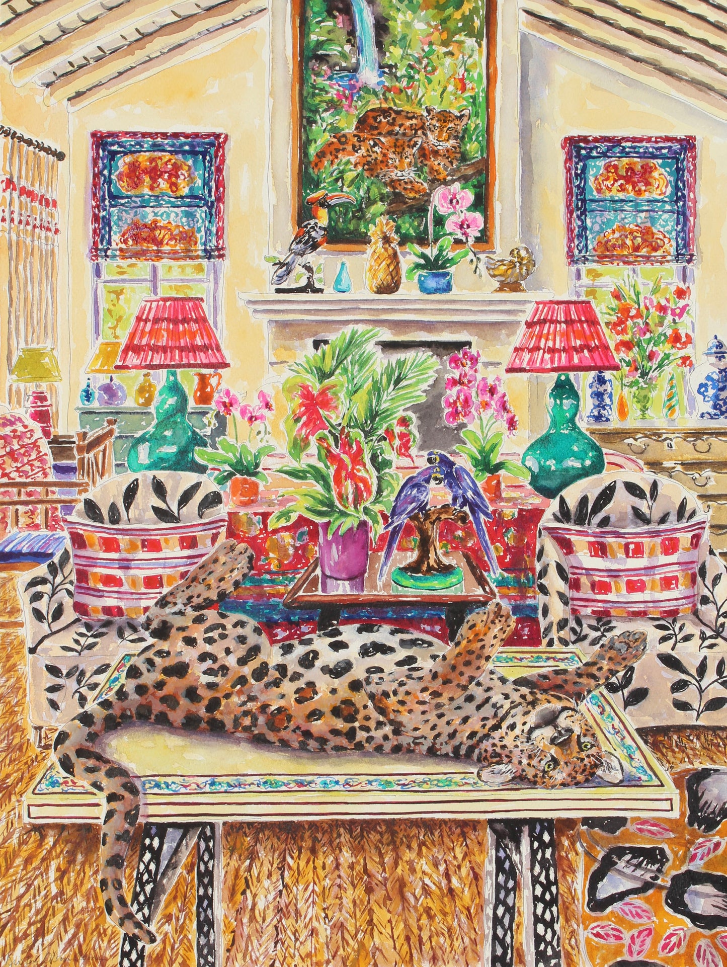 The Cat's On The Table, Giclee Print