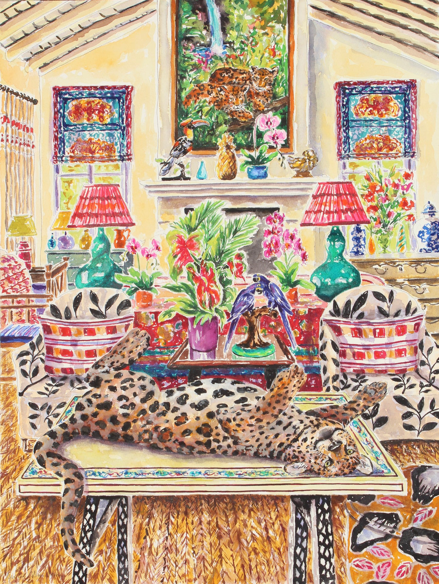 The Cat's On The Table, Giclee Print